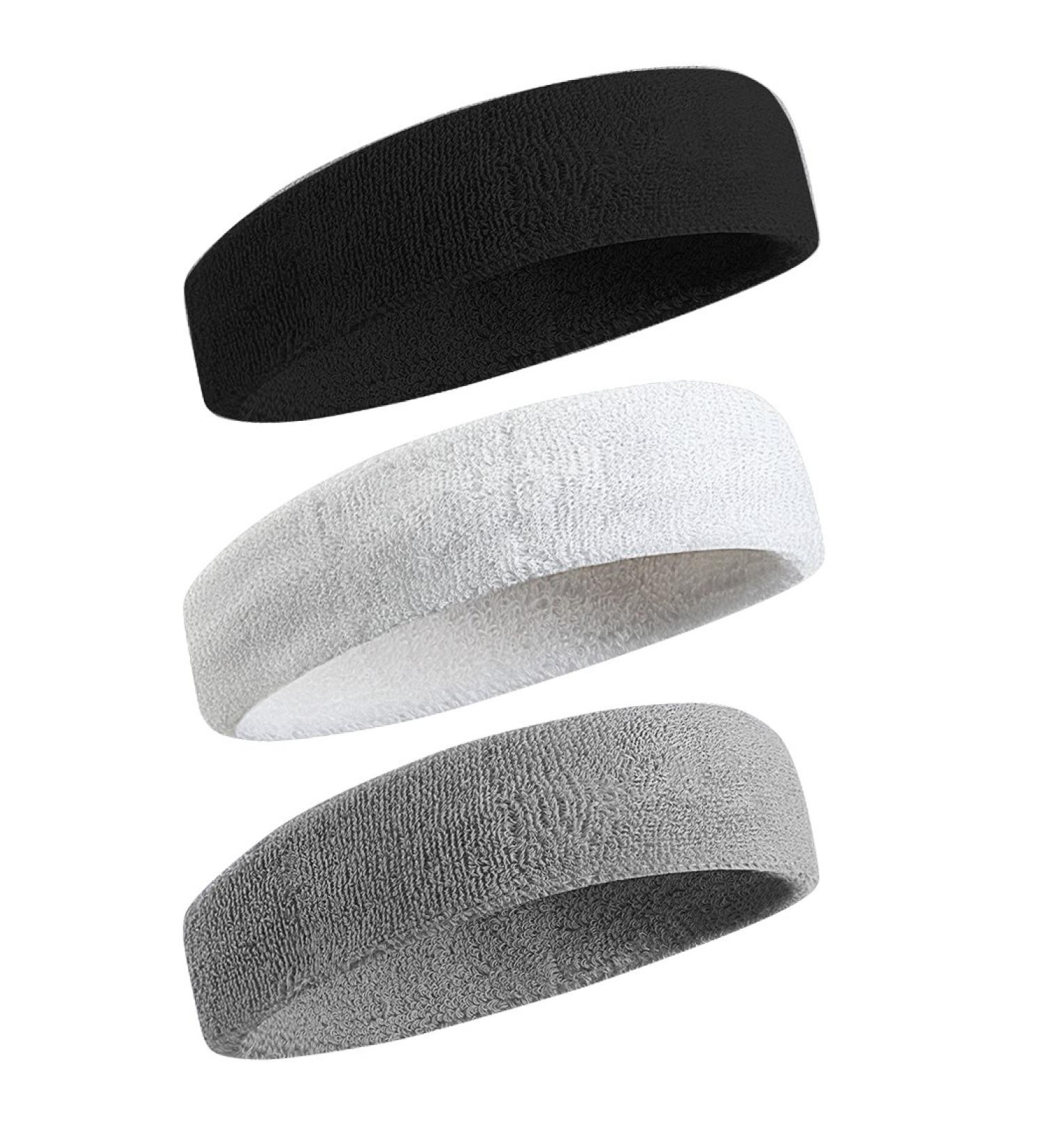 BEACE Sweatbands - Moisture Wicking Headband for Tennis, Basketball, Running - Unisex Sports Sweatband in Black/White/Gray - Buy Online on SooperMarket.com