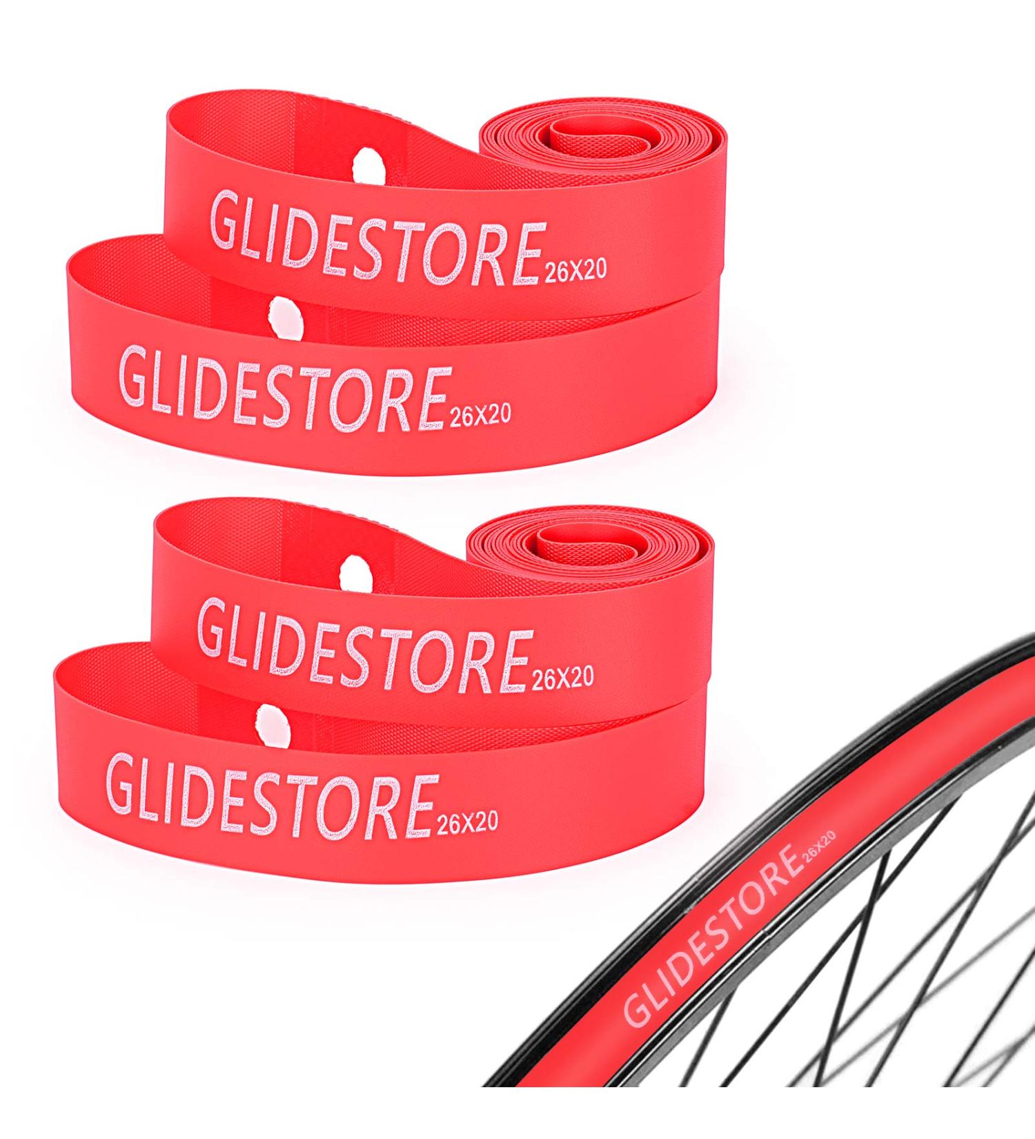 GLIDESTORE 4 Pack Bicycle Rim Strip Tape for Road MTB Mountain Bike Tube Protector (26 x 20mm) - Buy Online on SooperMarket.com