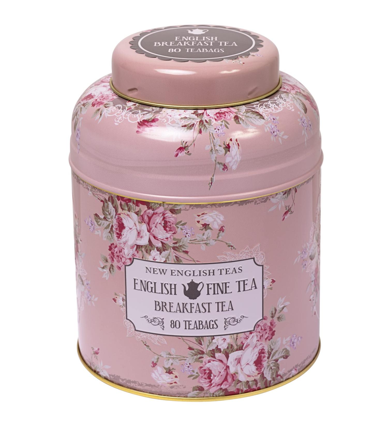 New English Teas Vintage Floral Tea Caddy with 80 English Breakfast Teabags - Buy Online on SooperMarket.com