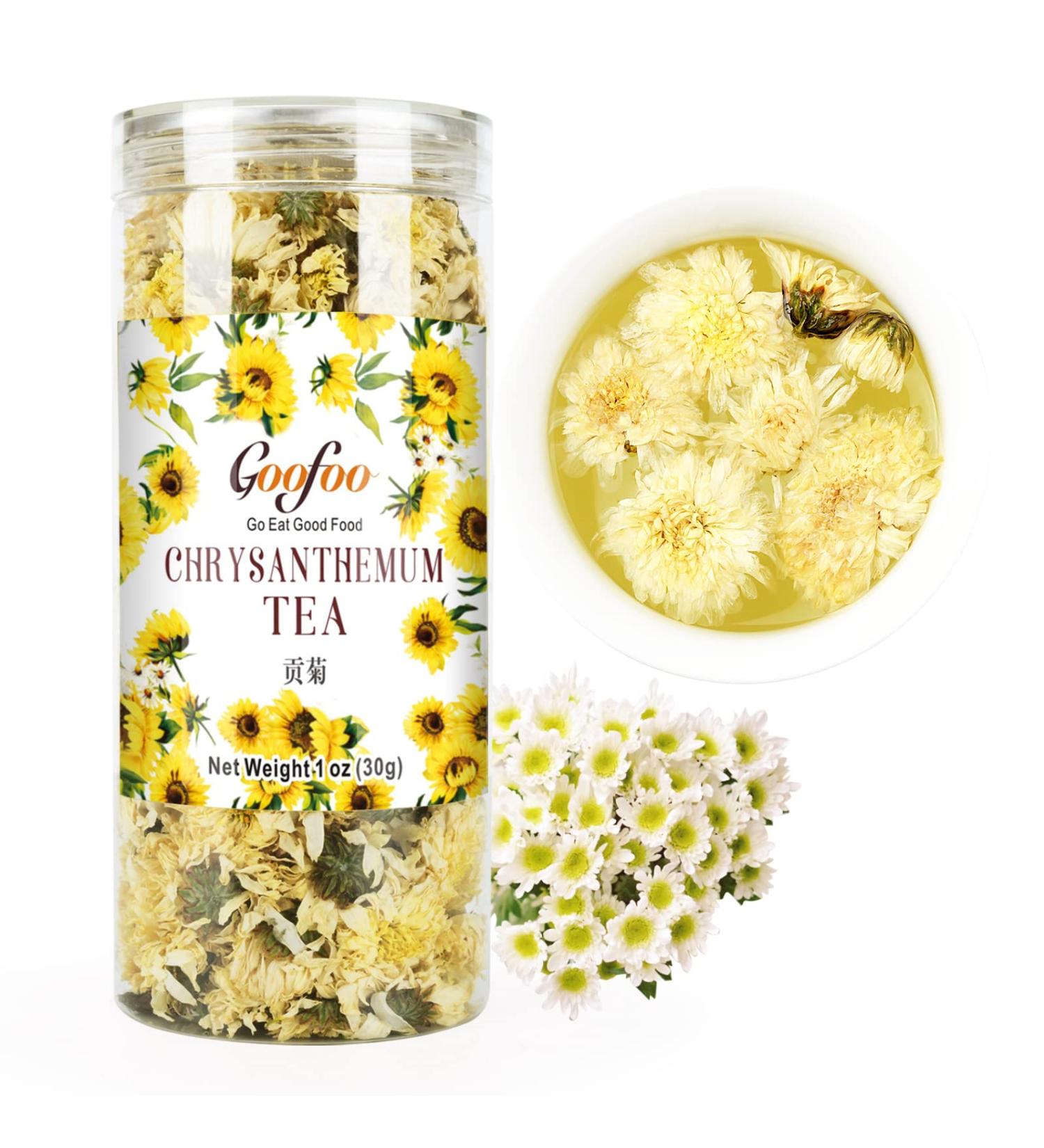 Goofoo Gongju Chrysanthemum Tea - 1 oz Loose Leaf Chinese Herbal Flower Tea for Halloween - Buy Online on SooperMarket.com