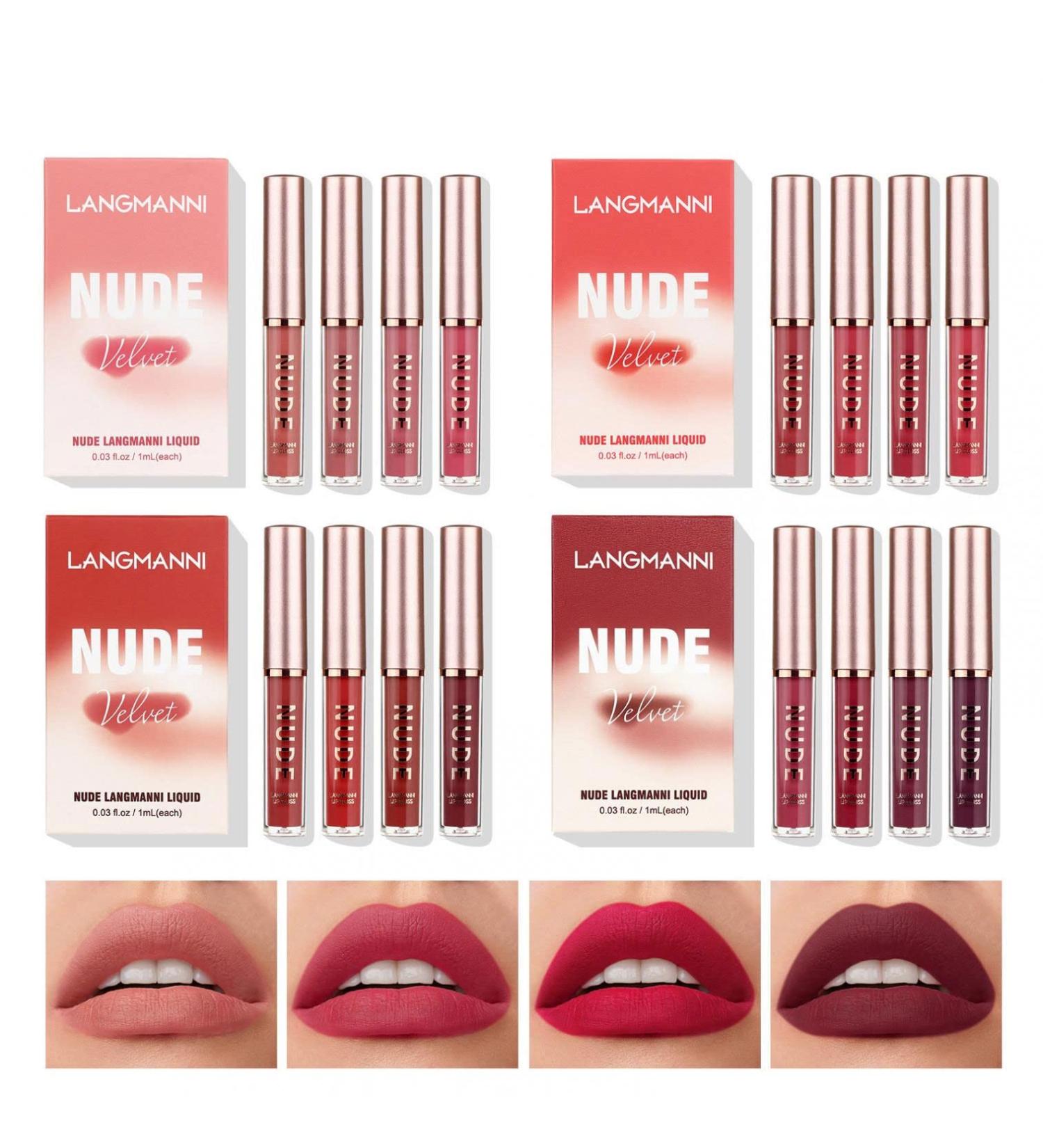 12H Waterproof Liquid Lipstick | Non-Stick Long-Lasting Matte Lip Gloss | 16 Vibrant Colors - Buy Online on SooperMarket.com