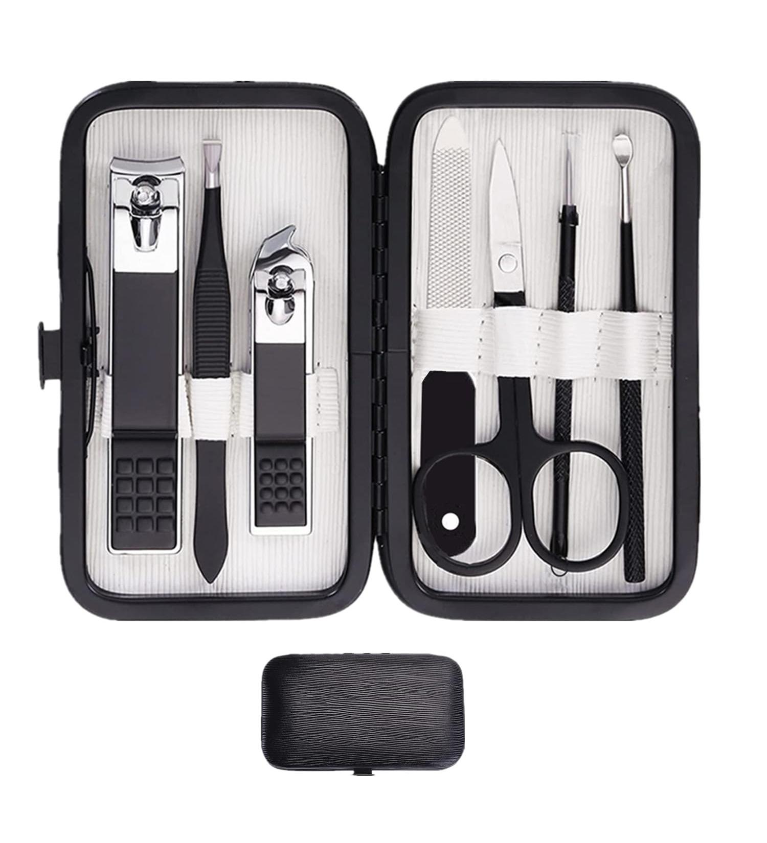 Premium Nail Clippings Set | Manicure Kit for Men | Portable Grooming Travel Case | Perfect Gift for Husband & Friends - Buy Online on SooperMarket.com