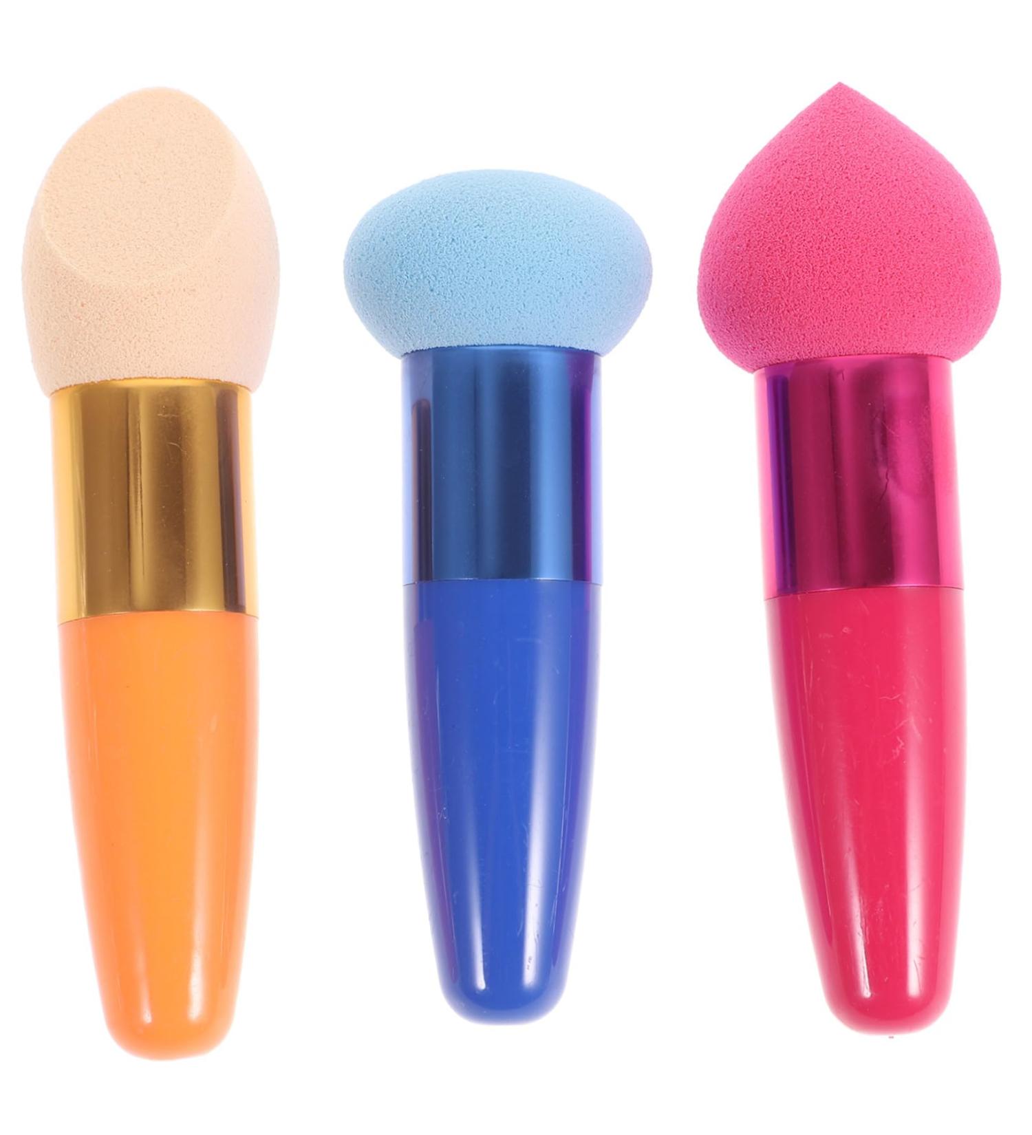 HAPINARY 3pc Makeup Powder Brush Concealer Sponge Lip Brush on Stick Cream Foundation Brush Gel Removing Tool Contour Brush Makeup Brush Tools Eye Shadow Travel Gourd - Buy Online on SooperMarket.com