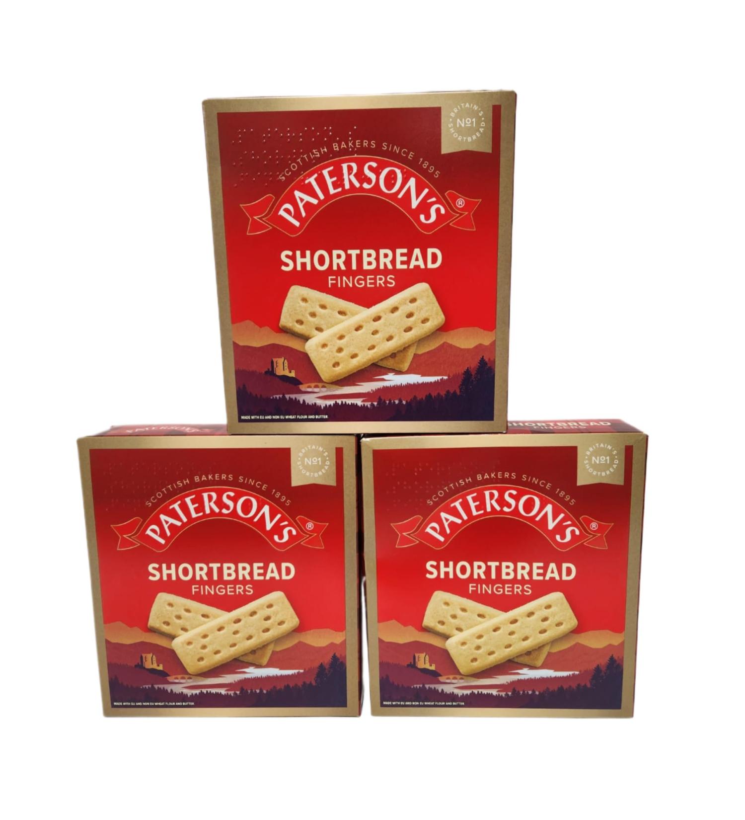 Paterson's Shortbread Fingers 300g Pack Of 3 Delicious Festive Scottish Cookies Sweet Butter Biscuit Delights - Buy Online on SooperMarket.com