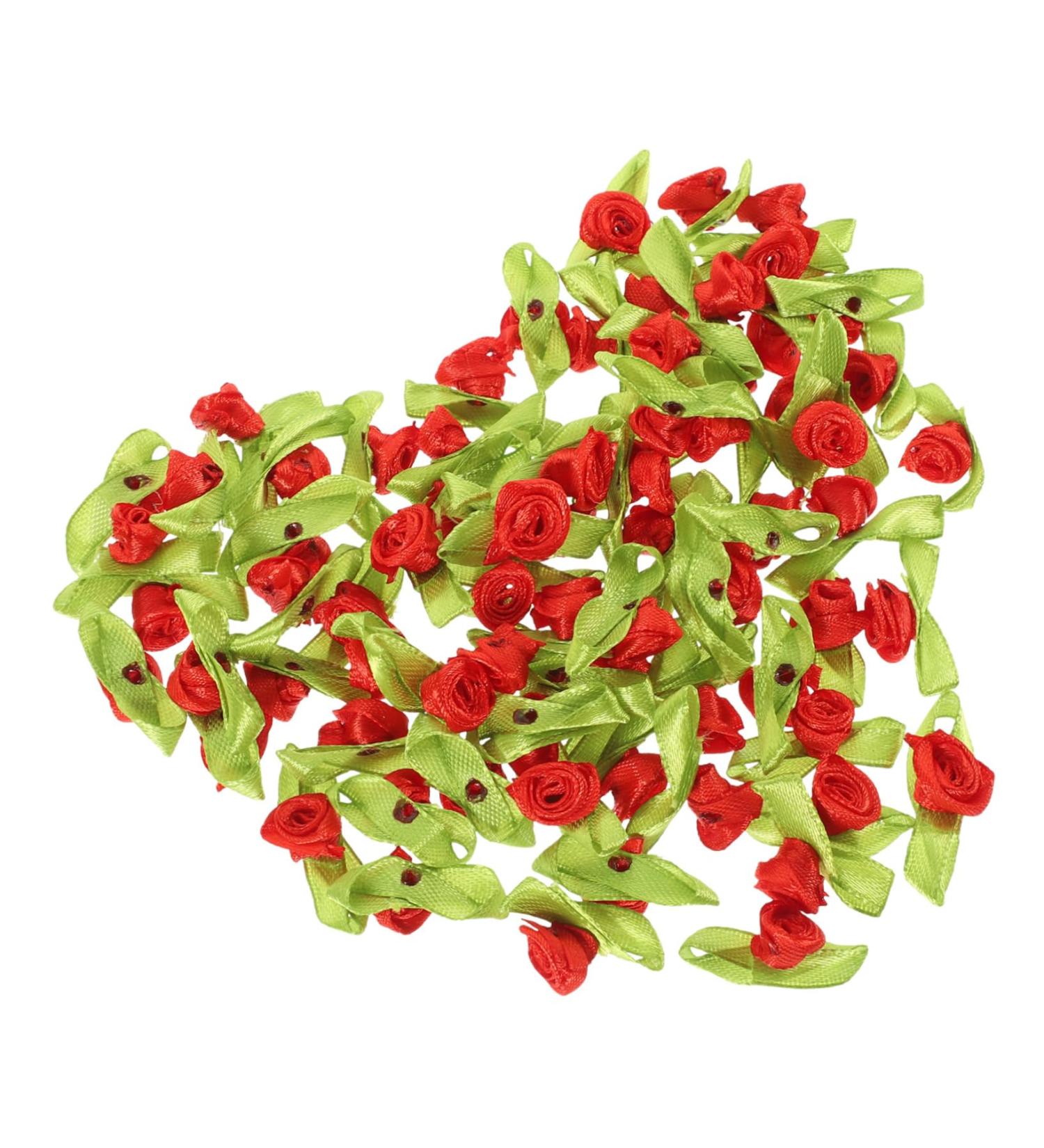 KALLORY 500pcs Hair Clip Decals Hair Pin Sewing Supply Flowers for Crafts Modeling Scarf Red 3.00X2.00X1.80CM - Buy Online on SooperMarket.com