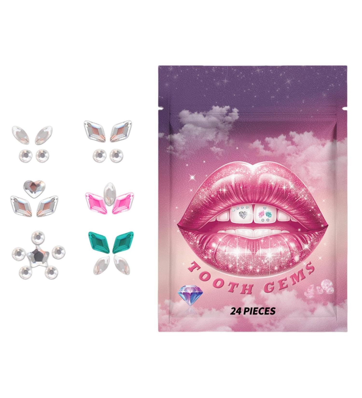 Crystal Stickers for Teeth | Gemstone Stickers for Teeth with Portable Decorative Comfortable Teeth Supplies for Daily Use Shopping Dating - Buy Online on SooperMarket.com