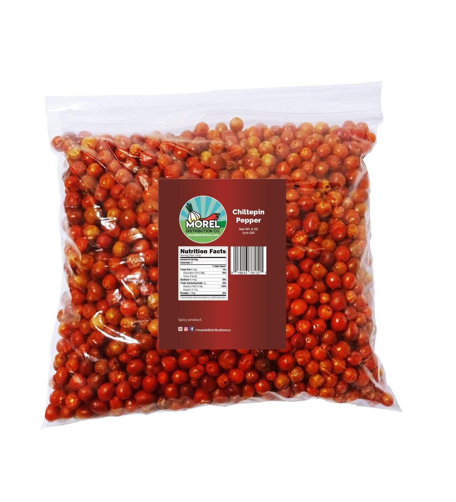 Dried Chiltepin Peppers (Chili Tepin) // Weights: 2 OZ (57 GR) 6 OZ (170 GR) and 12 OZ (340 GR) - Buy Online on SooperMarket.com