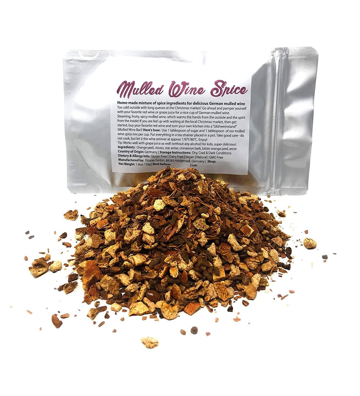 Mulling Spice for German Mulled Wine - Home-made Blend for Delicious Flavor - Alcohol-Free Option for Kids - 1.8oz / 50g - Buy Online on SooperMarket.com