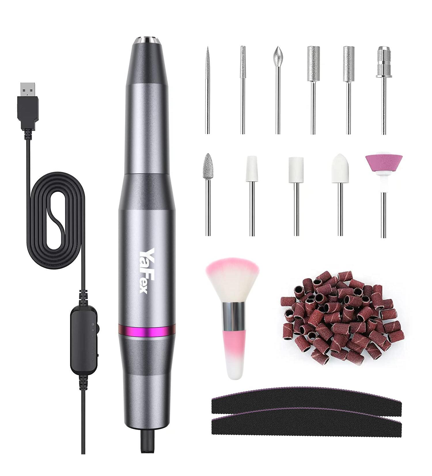 Yafex 11-in-1 Nail Milling Mills for Gel Nails - 20 000 RPM Electric Manicure & Pedicure Set with Professional Cutters - Perfect for Acrylic & Gelails - Buy Online on SooperMarket.com