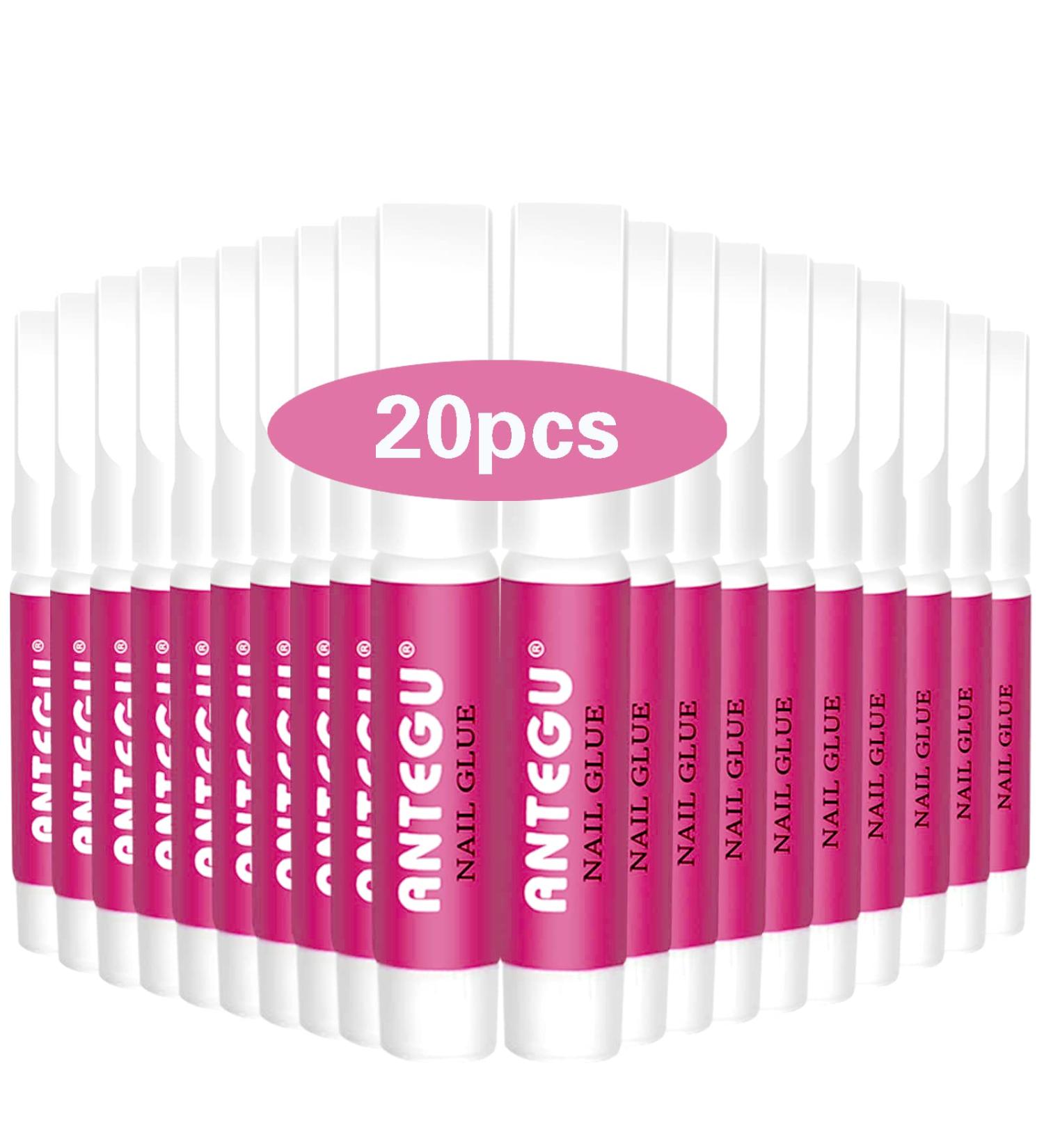 Professional Grade 20pcs Nail Glue for Acrylic Nails - Long Lasting Adhesive for Press on Nails - Super Bond for Professional Nail Tips - Buy Online on SooperMarket.com