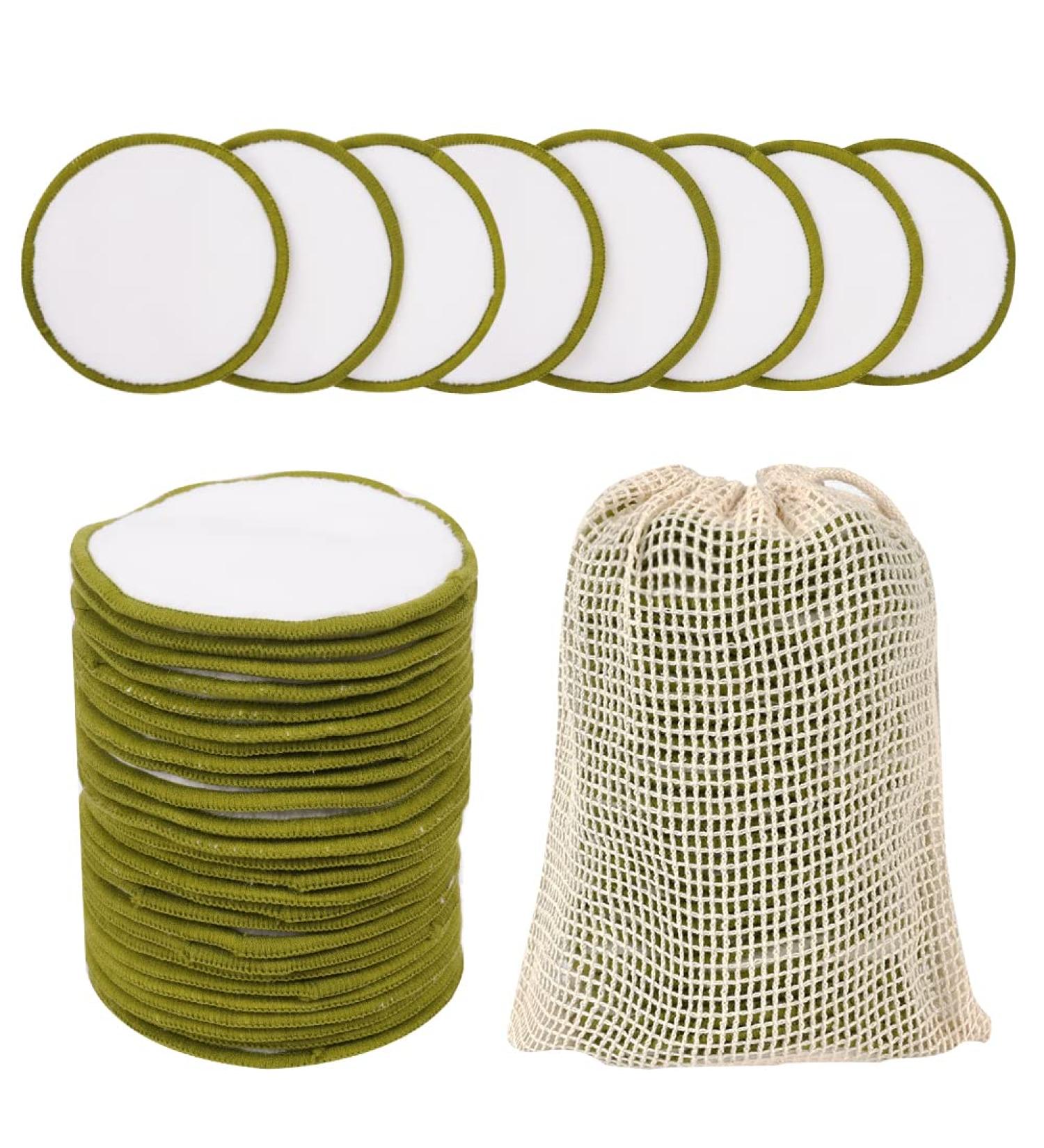 LOPHE Reusable Makeup Remover Pads 24 Pcs | Eco-Friendly & Washable Velvet Pads | Mesh Laundry Bag | Face Cleaning Puff | Gift for Women - Buy Online on SooperMarket.com
