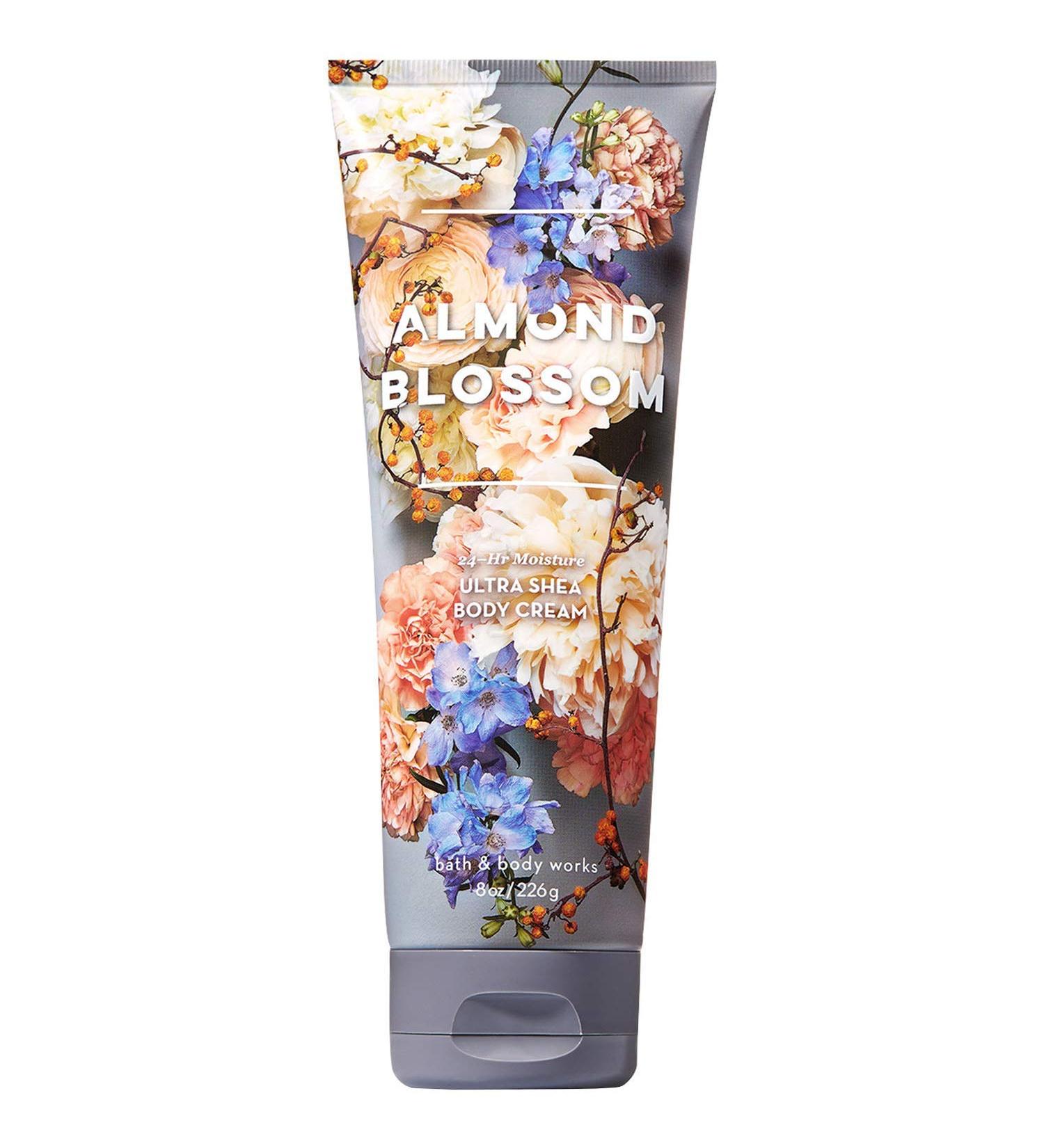 Bath and Body Works Almond Blossom Ultra Shea Body Cream (24-Hr Moisture) 8 Ounce
