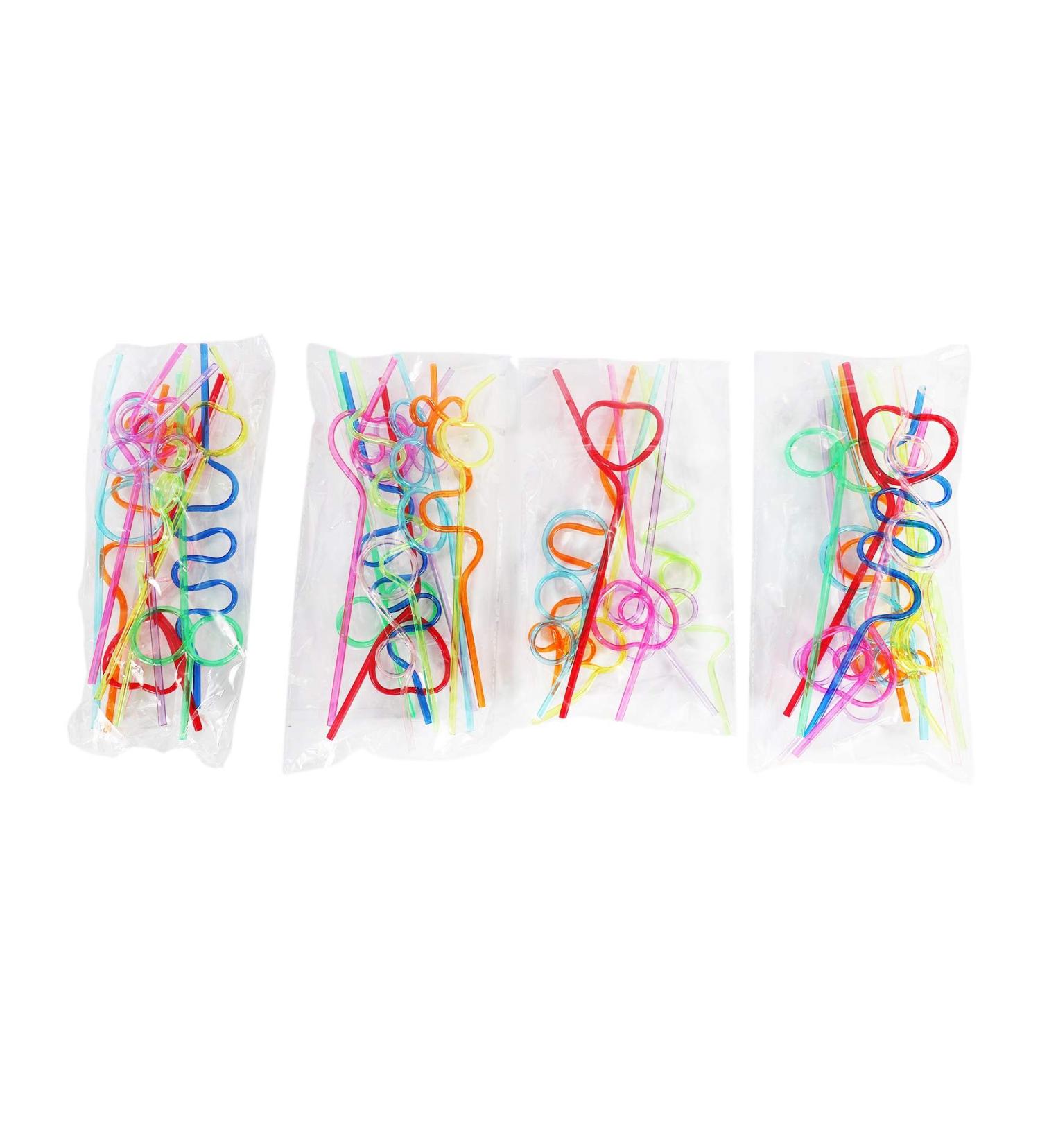 Ieegkit Children's Curly Party Straws Crazy Party Straw Curling Novel Straws for Party Bag fillings 36 Pieces - Buy Online on SooperMarket.com