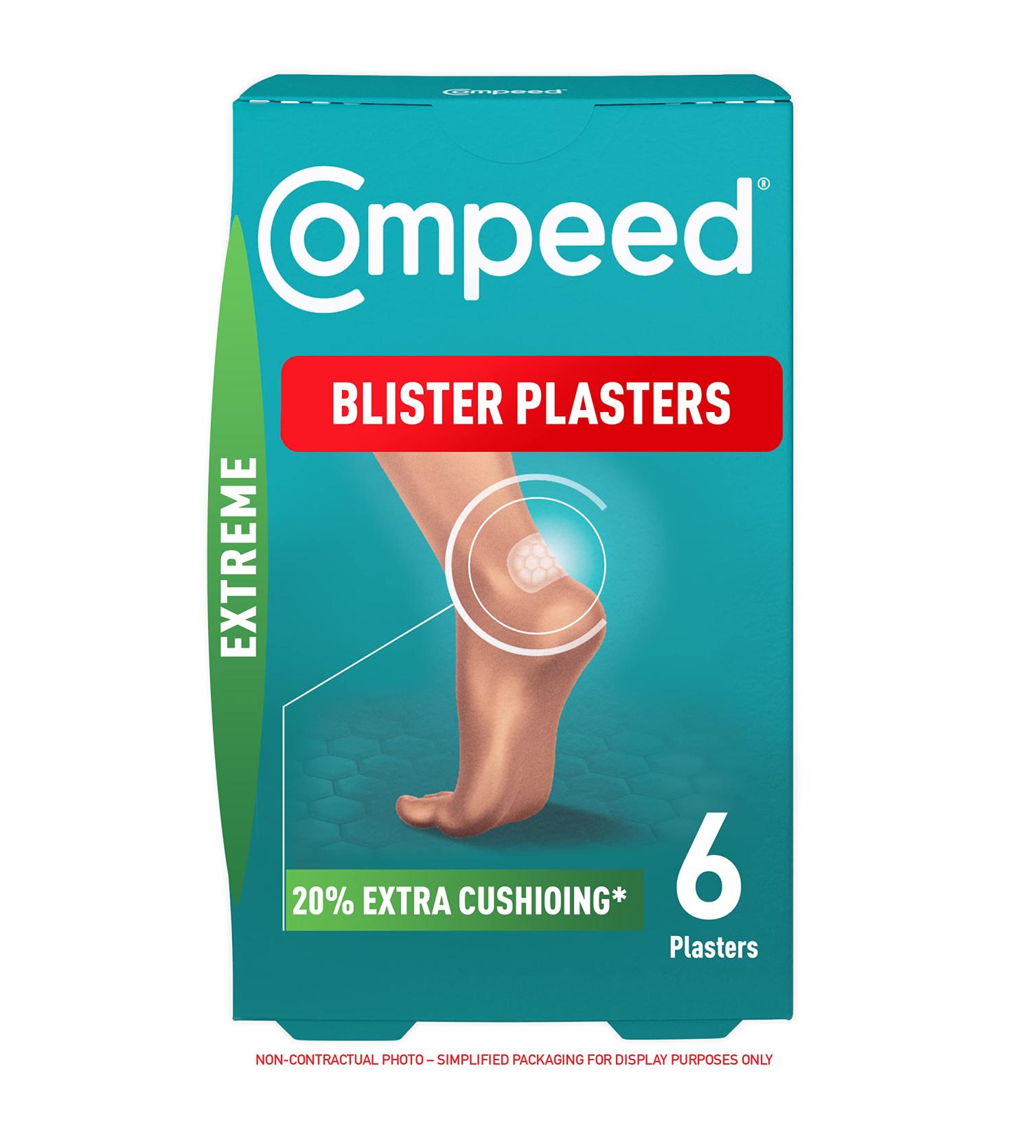Compeed Extreme Blister Plasters 6 Count - Fast Healing Foot Treatment eco-Pack - Buy Online on SooperMarket.com