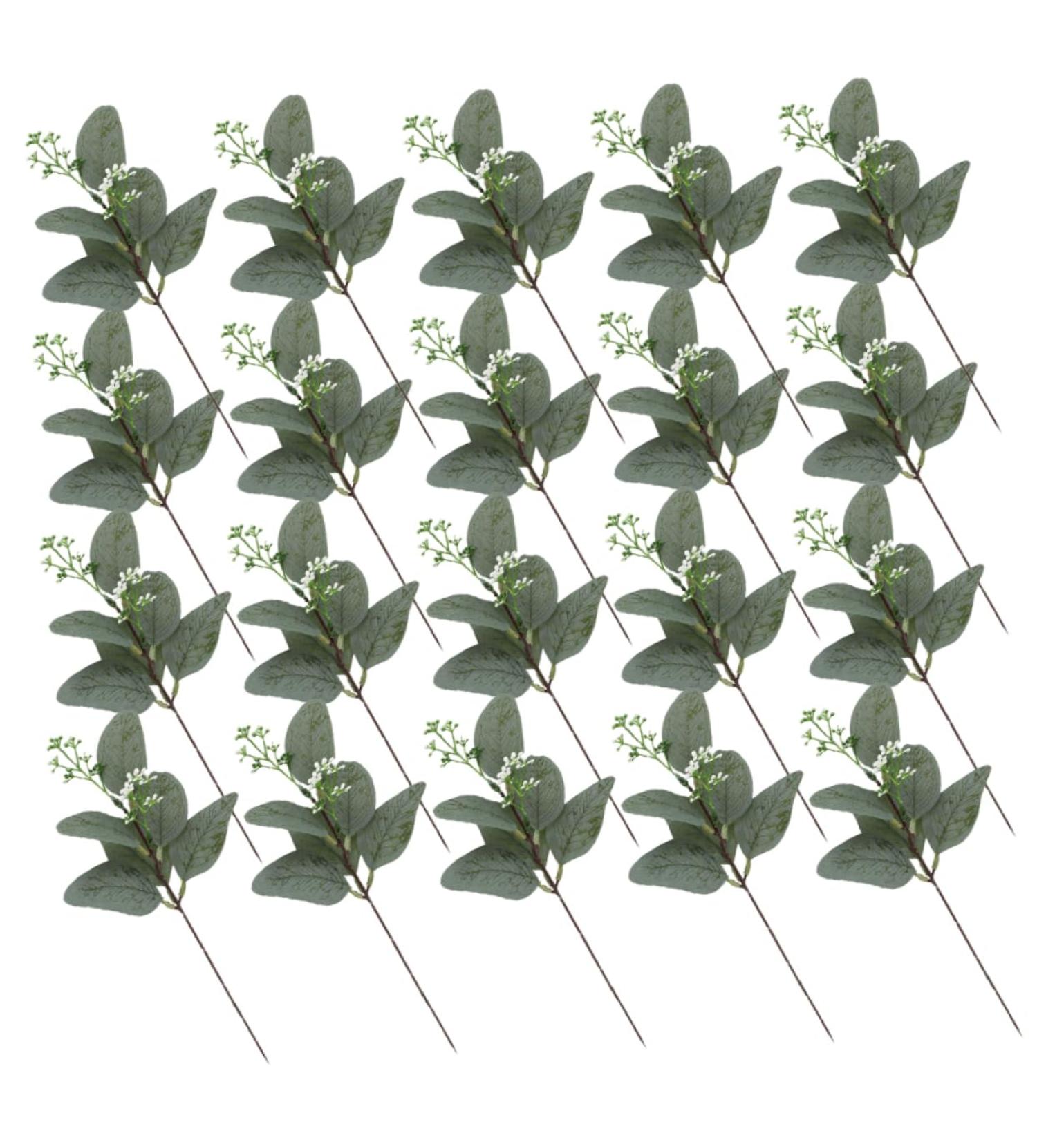 LIFKICH 24pcs Floral Arrangement Decor Artificial Eucalyptus Picks Artificial Eucalyptus Branch Faux Spray Eucalyptus Leaves Stems Greenery Stems Plant Decor Pu Christmas Leaf Branch As Shown 28.00X12.00X8.00CM - Buy Online on SooperMarket.com