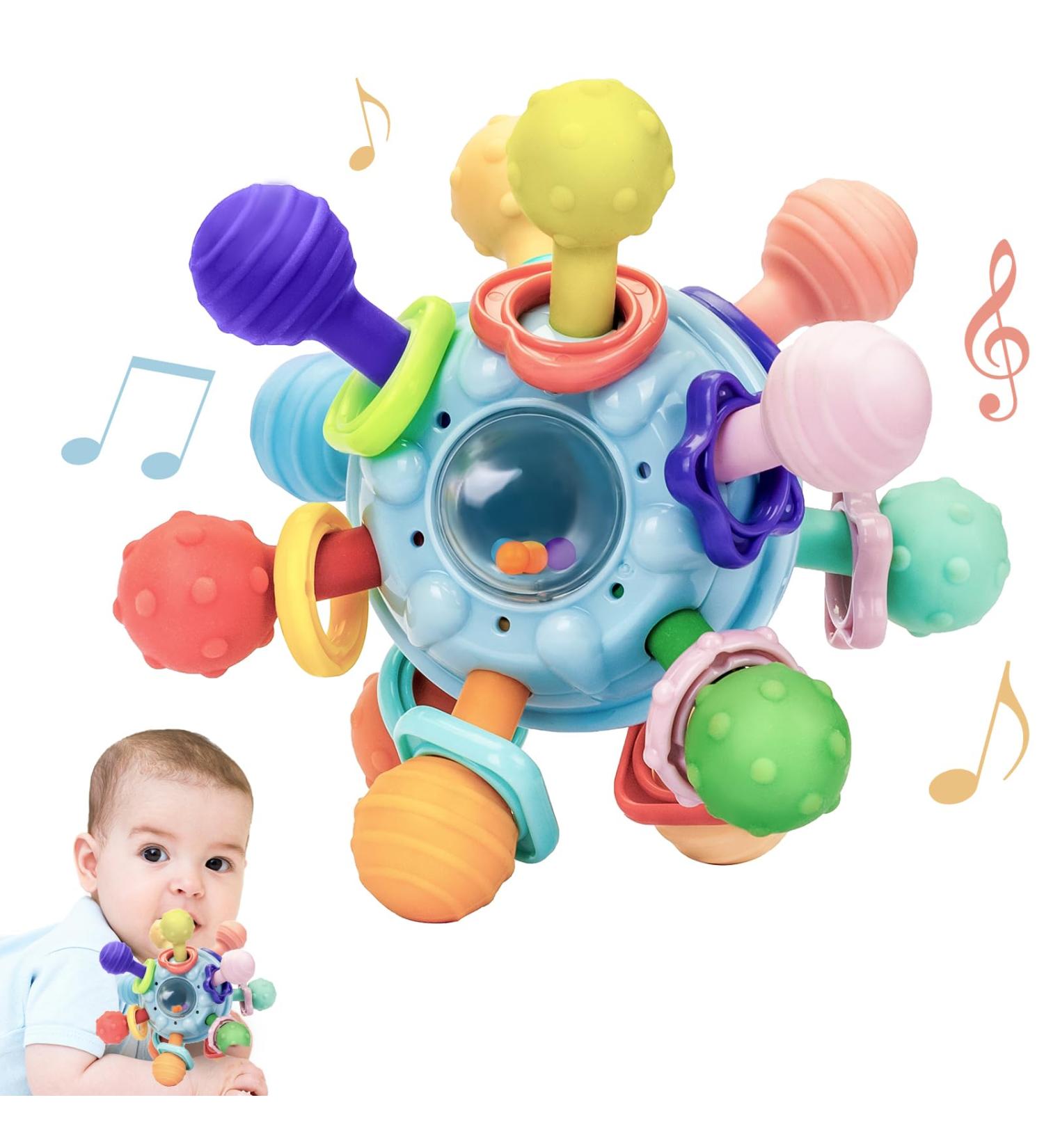 Accevo Bite Ring - Soft Silicone Baby Toy for 3+ Months | Teething Aid & Gripping Gift for Babies 6 Months+ - Buy Online on SooperMarket.com