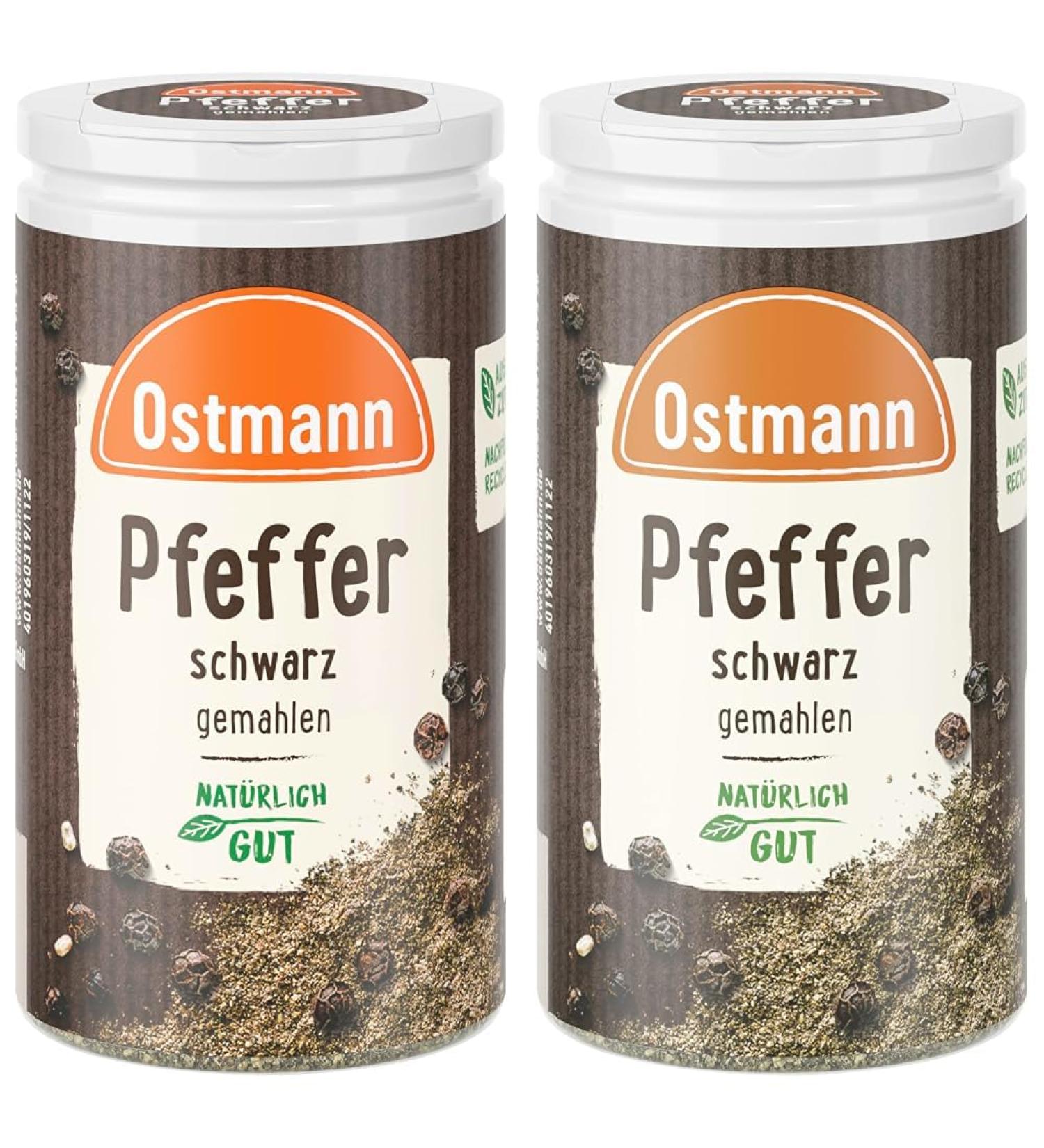 Buy Ostmann Black Pepper Ground 40g - Pack of 2 | Premium Quality | International Shipping - Buy Online on SooperMarket.com