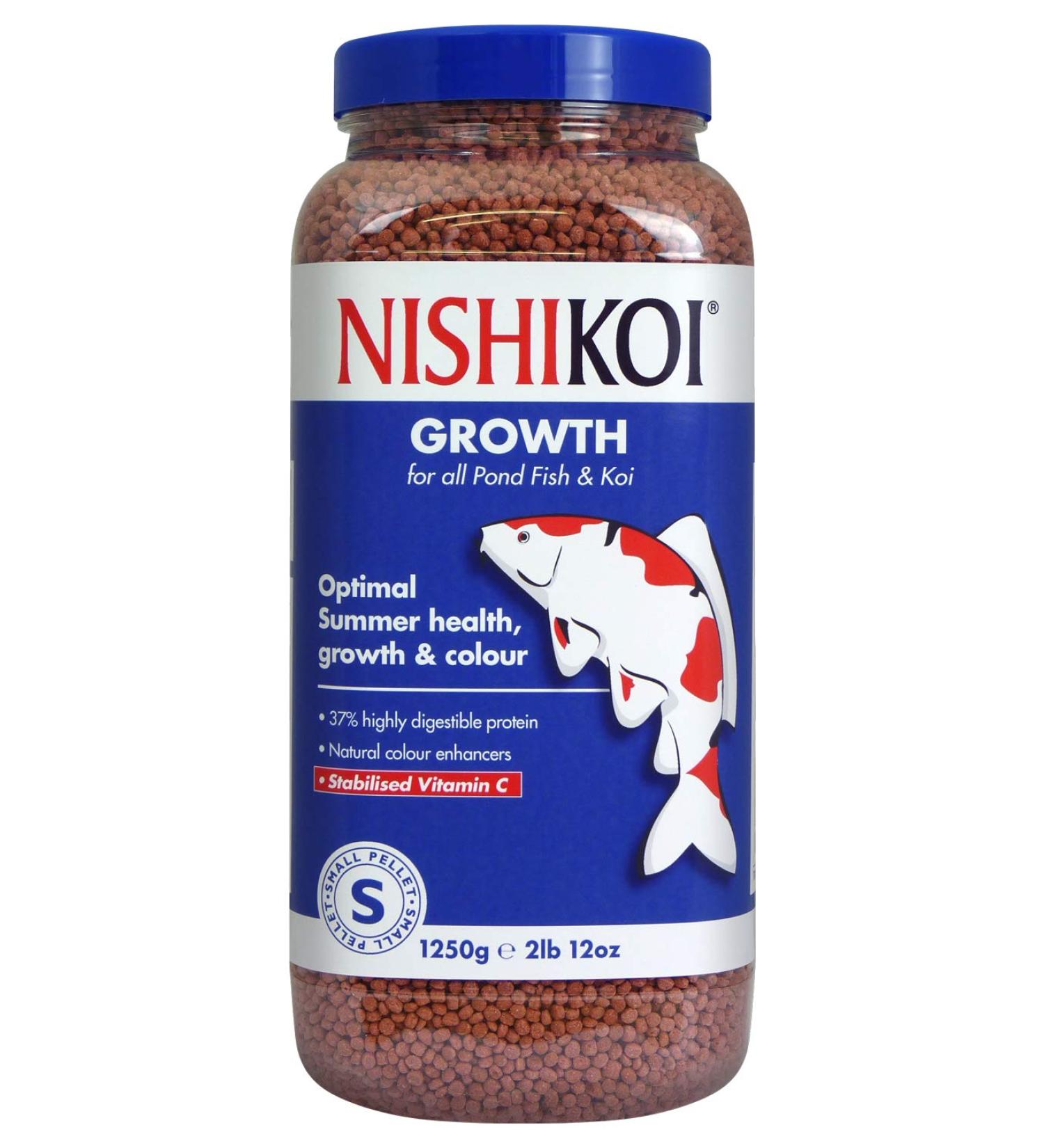 Nishikoi Growth Complete Food for Koi and Pond Fish - Small Pellets - 1250g - Buy Online on SooperMarket.com