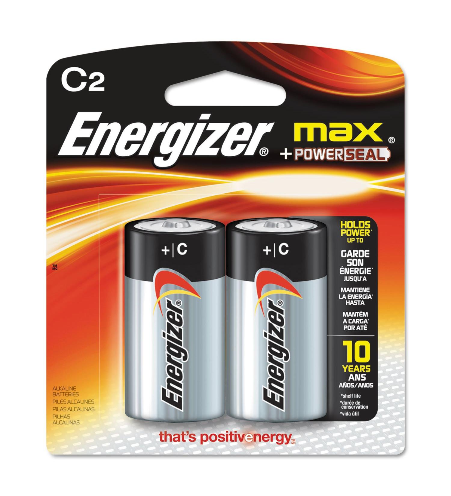 Energizer Max C 2-Pack C Cell - Buy Online on SooperMarket.com