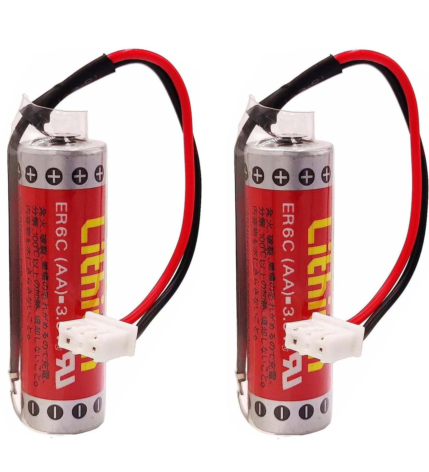 Buy ER6C PLC Battery (2pcs) AA 3.6V 1800mAh with Plug for FX F2-40BL - International Shipping Available - Buy Online on SooperMarket.com