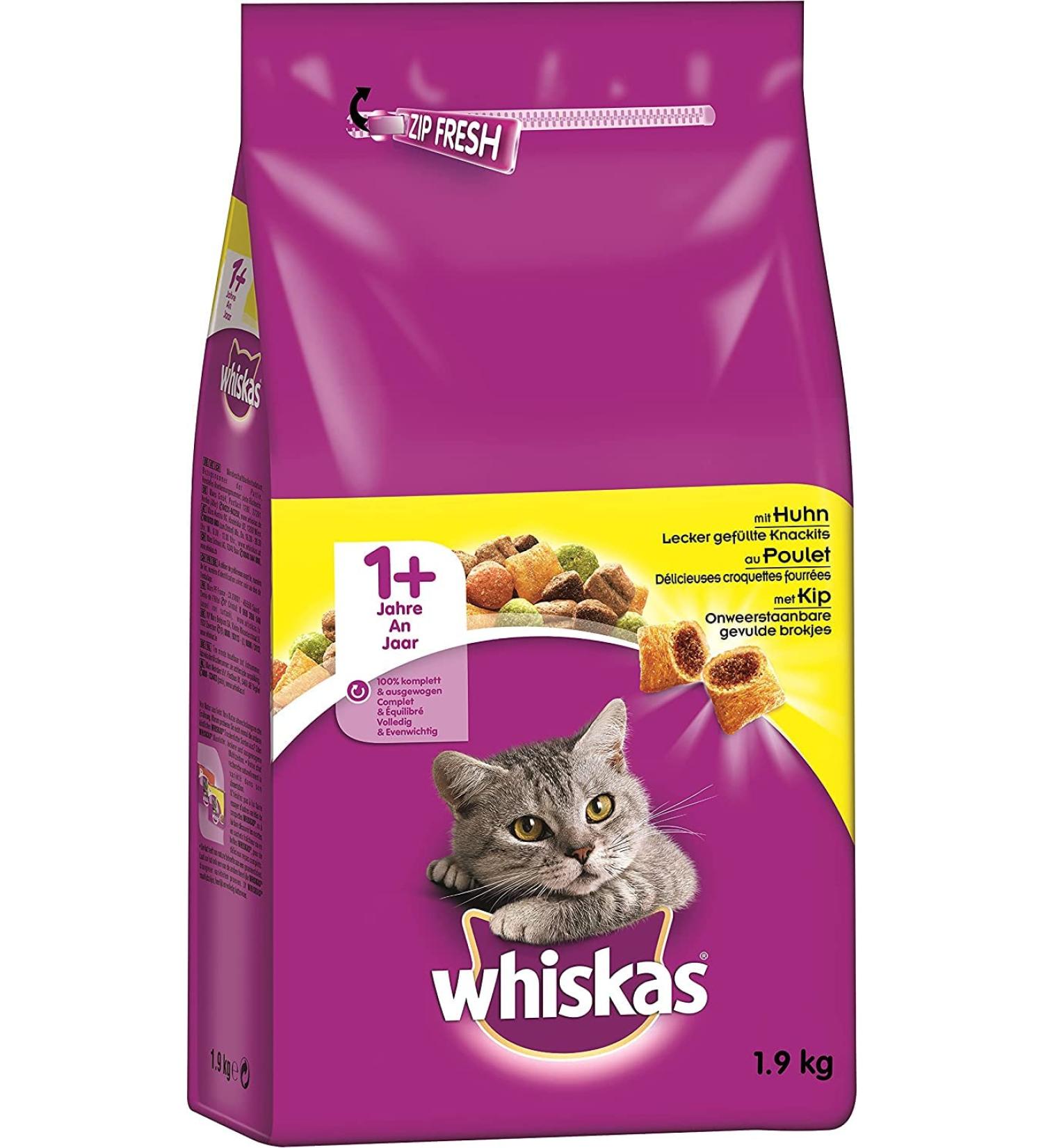 Whiskas Dry Adult 1 + with Chicken 1 9 Kg - Buy Online on SooperMarket.com