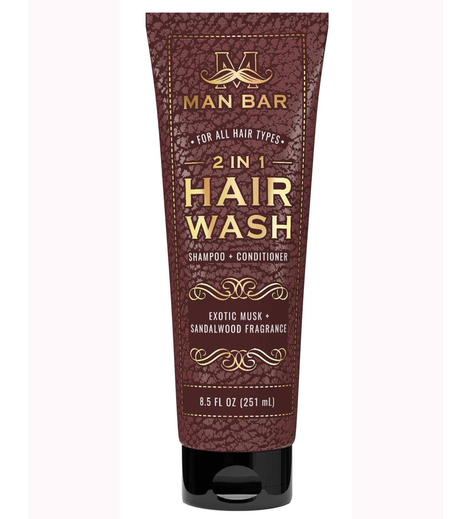 San Francisco Soap Company Man Bar 2 IN 1 Hair Wash - Exotic Musk & Sandalwood Luxury - Buy Online on SooperMarket.com