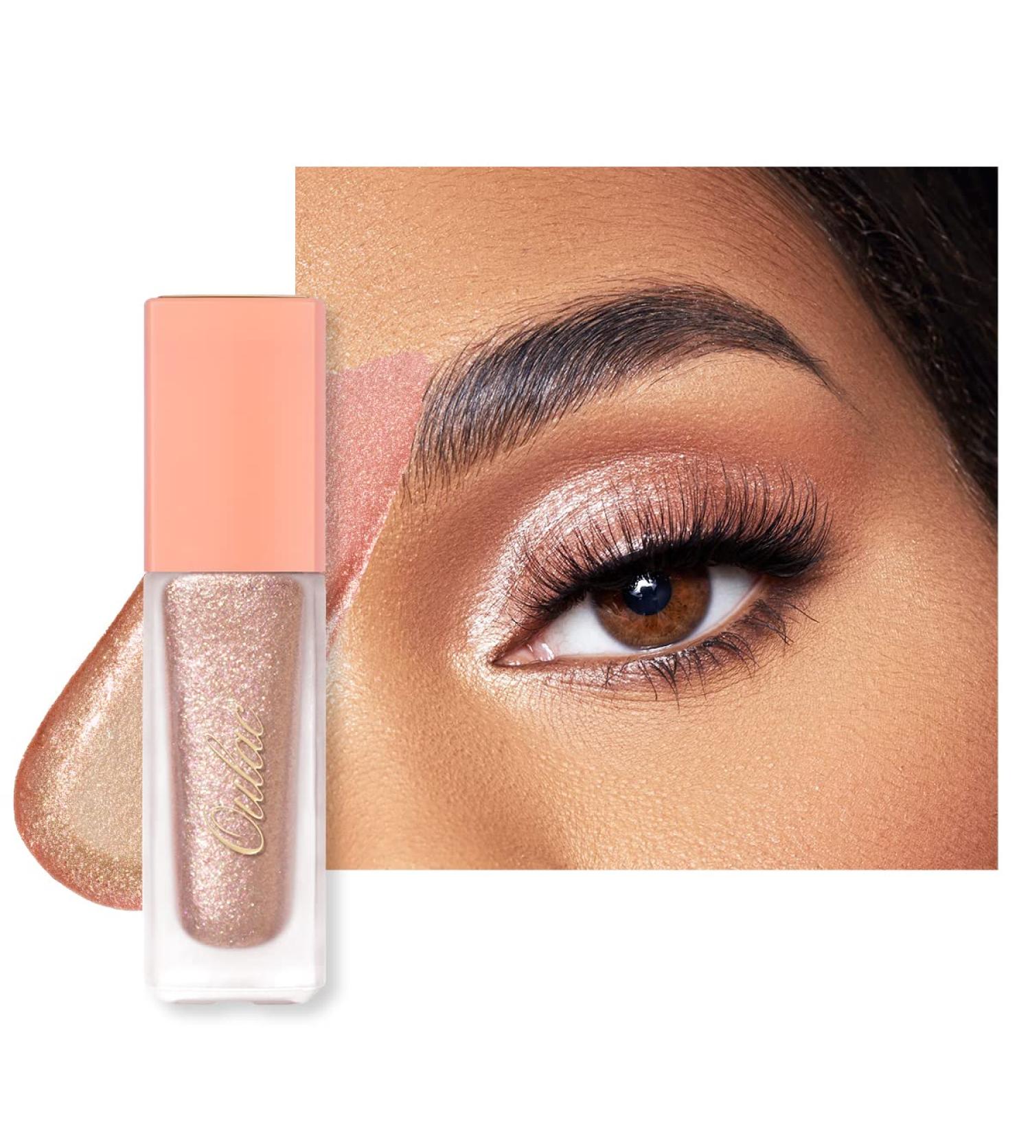 Oulac Gold Glitter Liquid Eyeshadow and Eyeliner - Shimmer Eye Makeup, Non-creasing Formula, Vegan & Cruelty-Free (04) Sugar Rush - Buy Online on SooperMarket.com