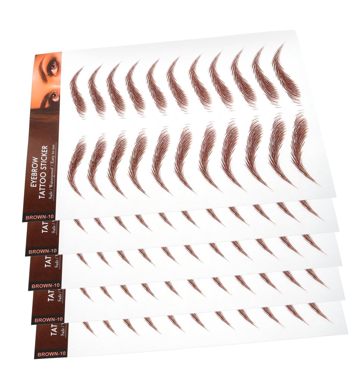 MUSISALY 5 Sheets Eyebrow Stickers Eyebrows Makeup Sticker Peel off Eyebrow Sticker Eyebrow Waterproof - Buy Online on SooperMarket.com