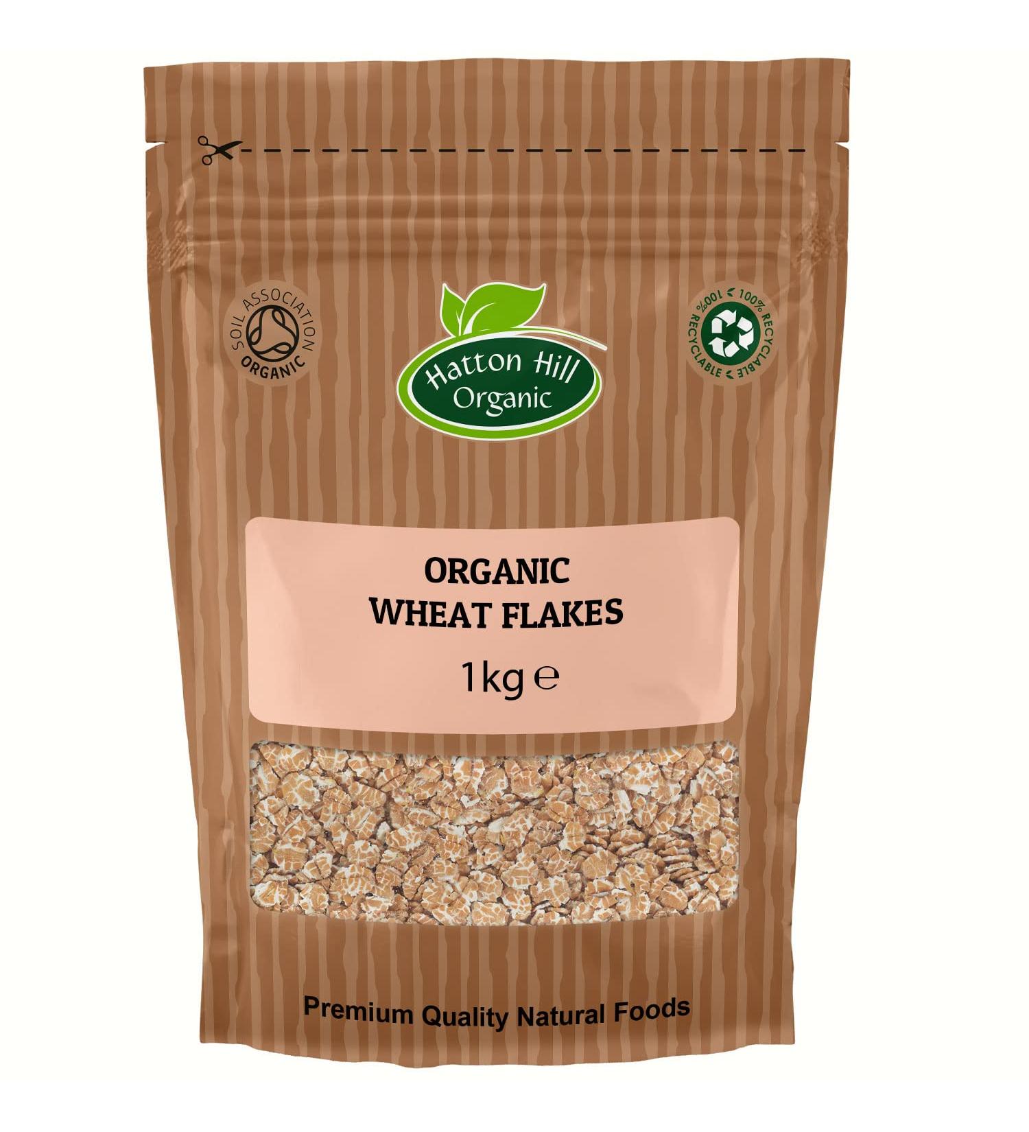 Organic Wheat Flakes 1kg by Hatton Hill Organic - Free UK Delivery - Buy Online on SooperMarket.com
