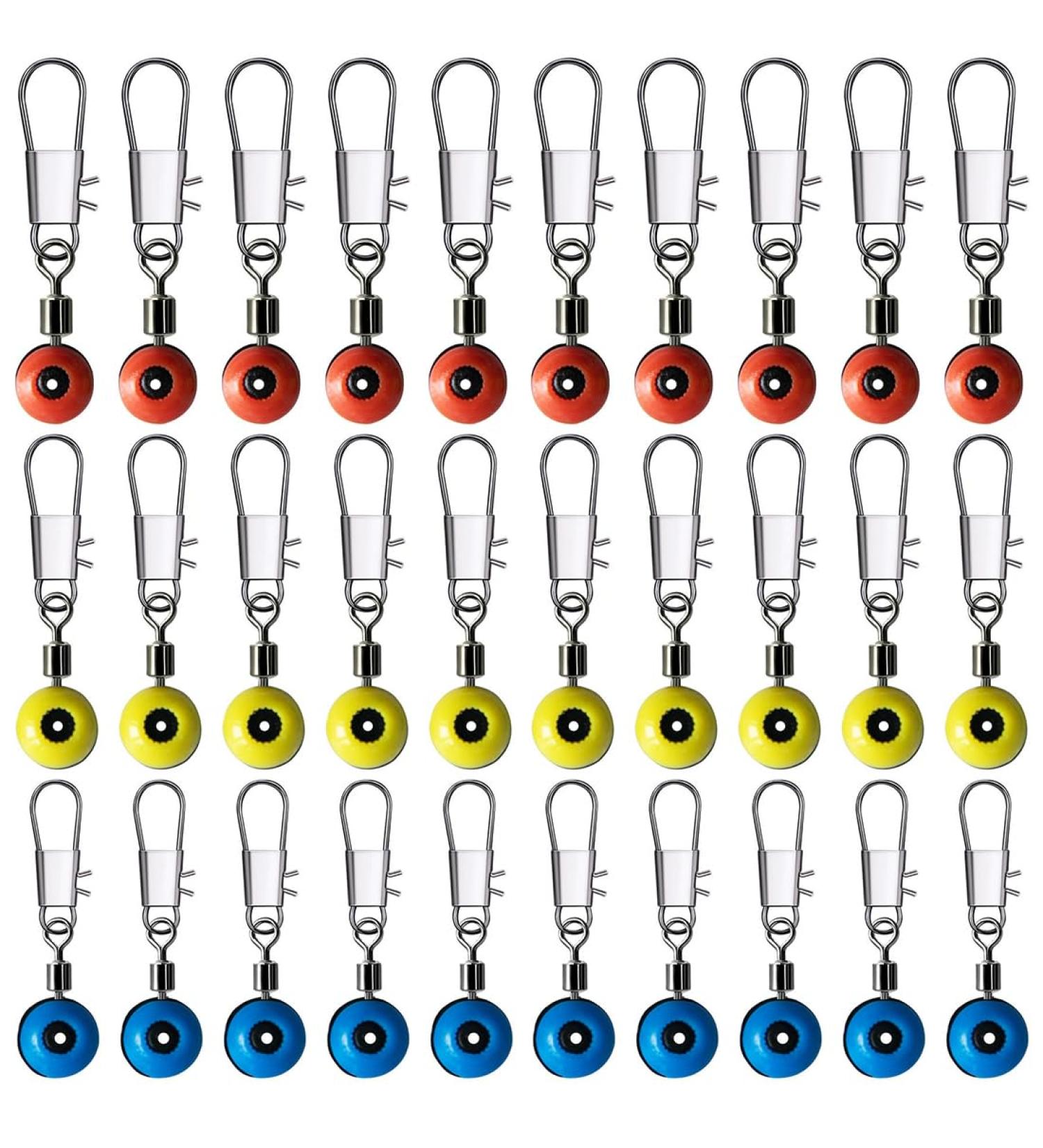 60 PCS Fishing Barrel Swivels with Snap - High-Quality Fishing Swivels in 3 Sizes | Essential Fishing Accessories for Anglers - Buy Online on SooperMarket.com