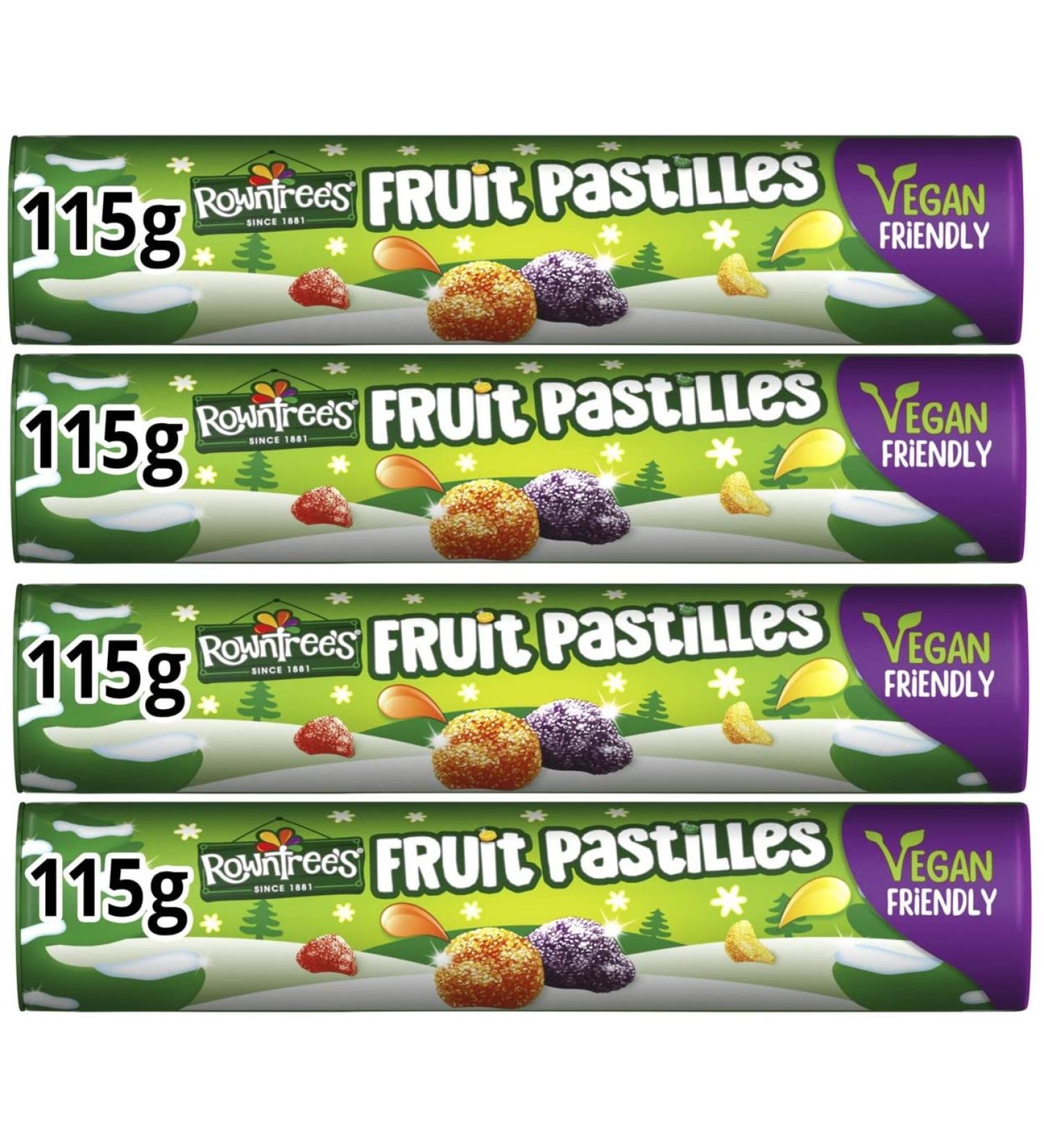 Rowntrees Fruit Pastilles Christmas Special Vegan Tube 115g Xmas 2022 treat ( Pack of 4) - Buy Online on SooperMarket.com