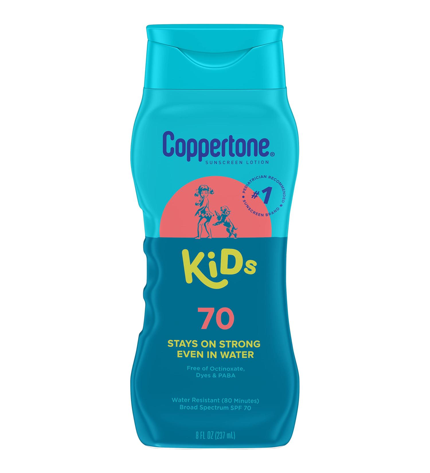 Coppertone Kids Sunscreen Lotion SPF 70 - Pediatrician Recommended, Water Resistant - 8 Fl Oz - Buy Online on SooperMarket.com