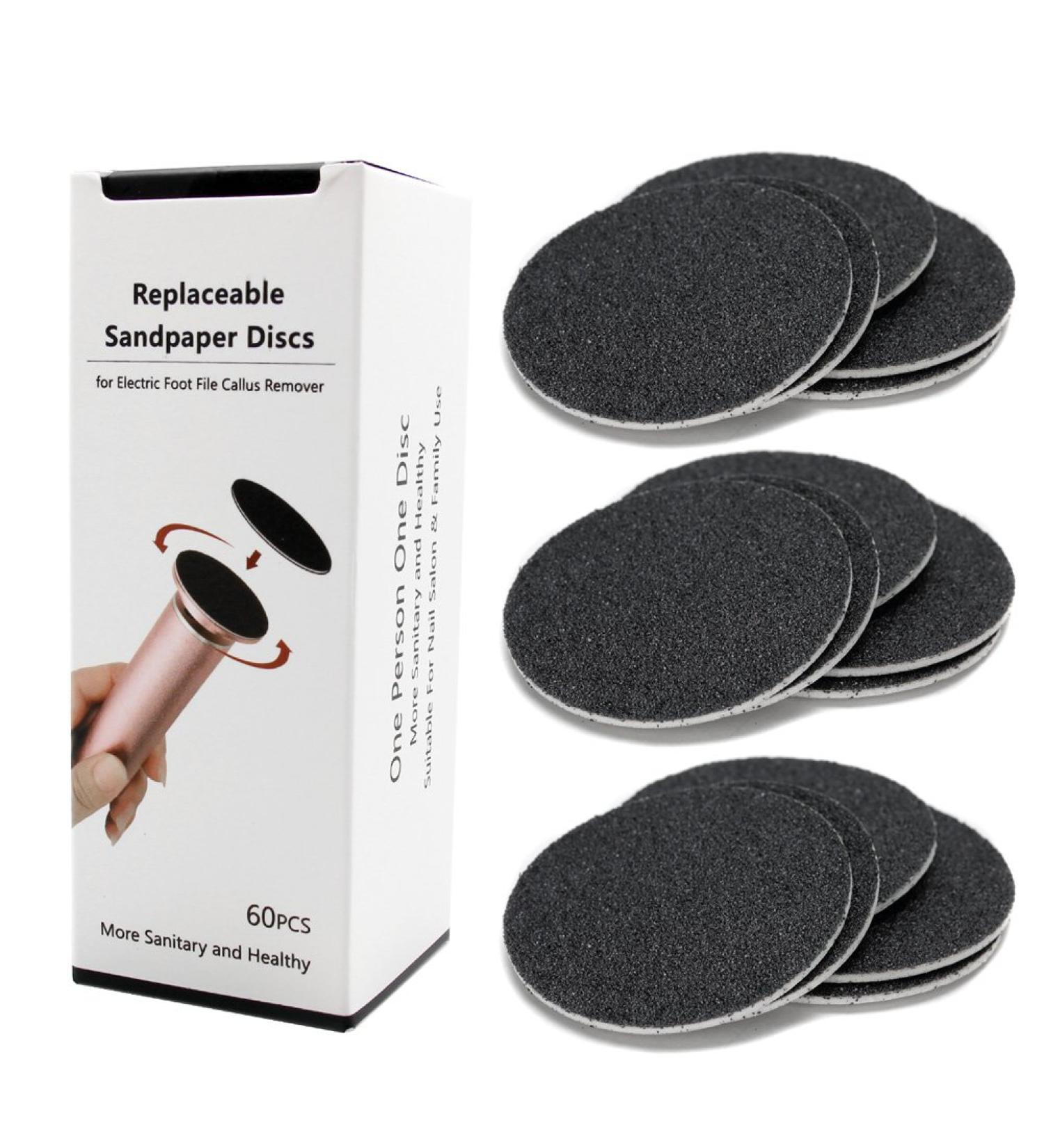 Pack of 60 Extra Coarse 80 Grain Self-Adhesive Sanding Pads for Electric Foot File - International Shipping Available - Buy Online on SooperMarket.com