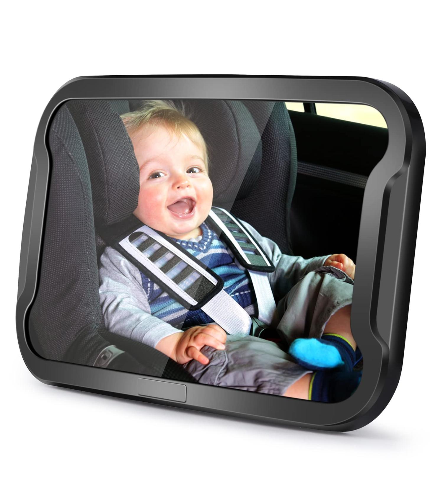 Vinabo Baby Car Mirror | Frost-Proof & 360 Adjustable | Essential Rear Seat Safety for All Headrests - Buy Online on SooperMarket.com
