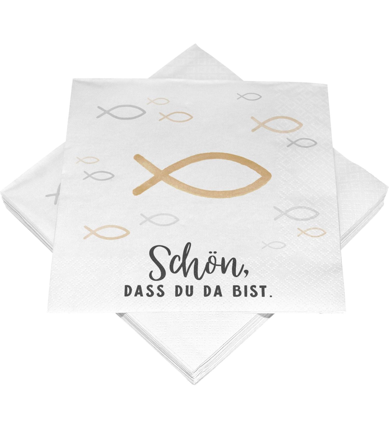 HEKU 100 napkins 3-layer 33x33cm fish I absorbic and practically packaged I wide selection i ideal for special occasions 33x33cm fish