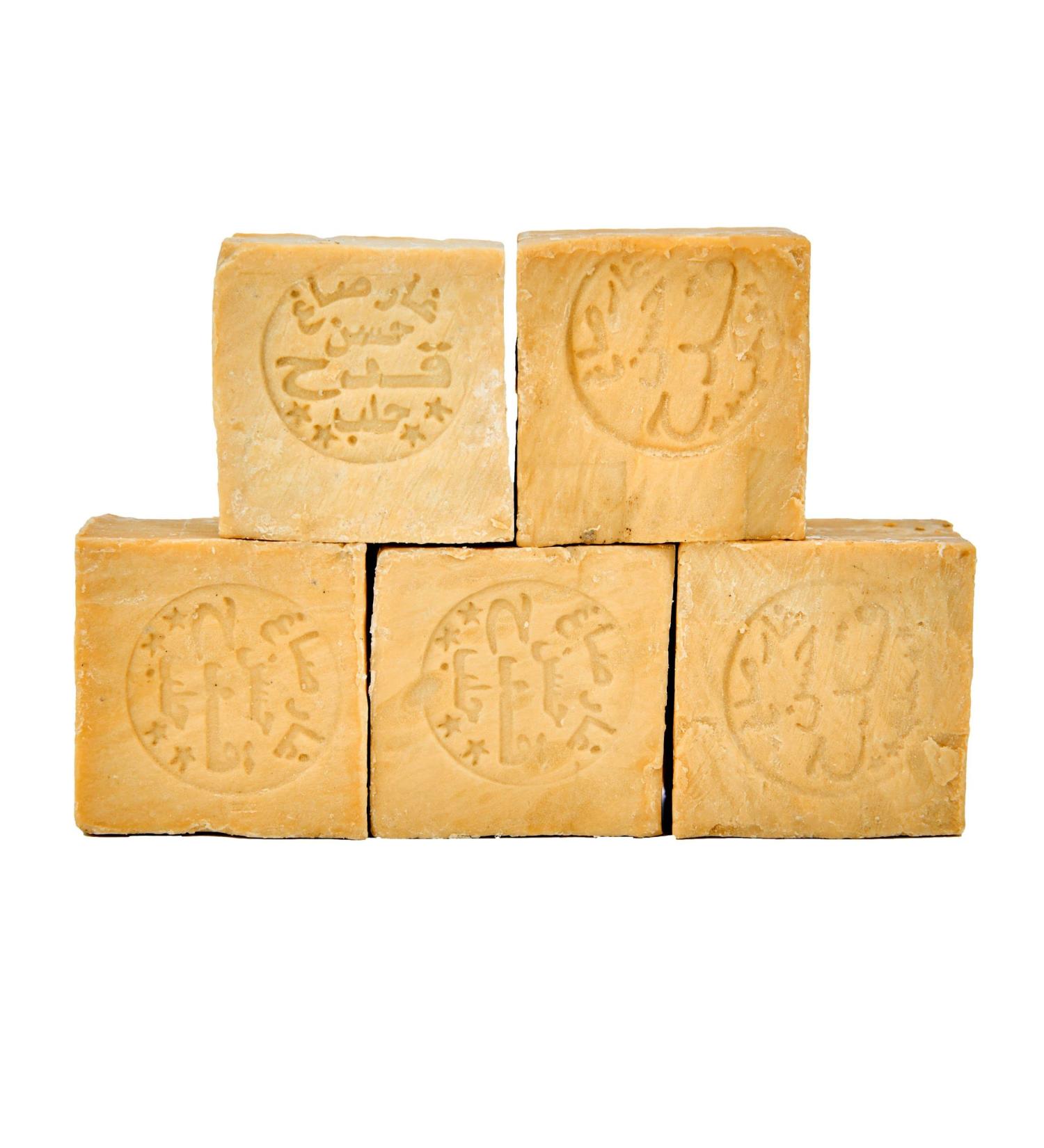 Carenesse Aleppo Soap Package - Vegan Handmade Natural Soap | 5 Pieces | 85% Olive Oil & 15% Laurel Oil | Traditional Authentic Soap (900-950g) - Buy Online on SooperMarket.com