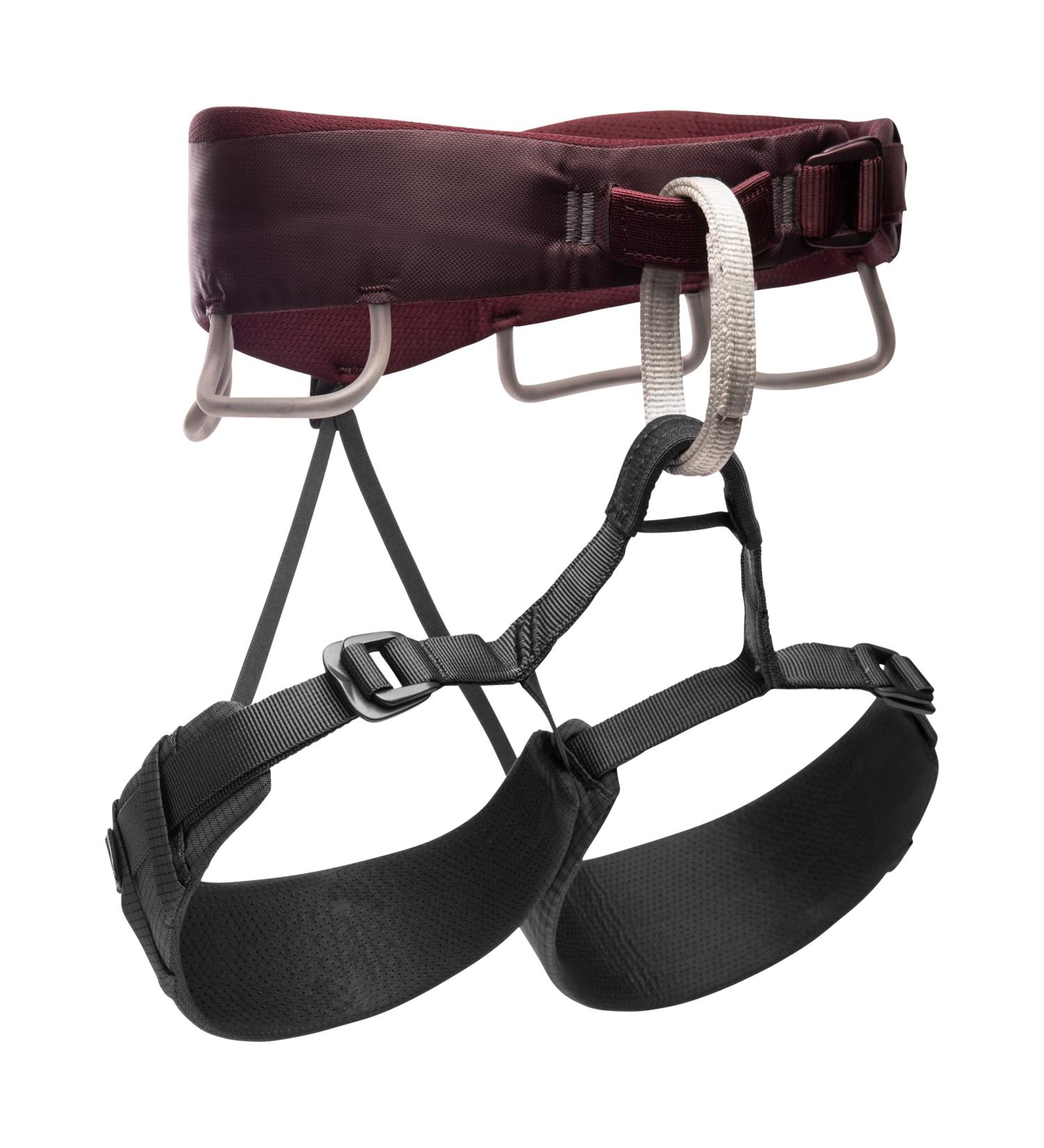Black Diamond Womens Momentum 3S Rock Climbing Harness Bordeaux Medium