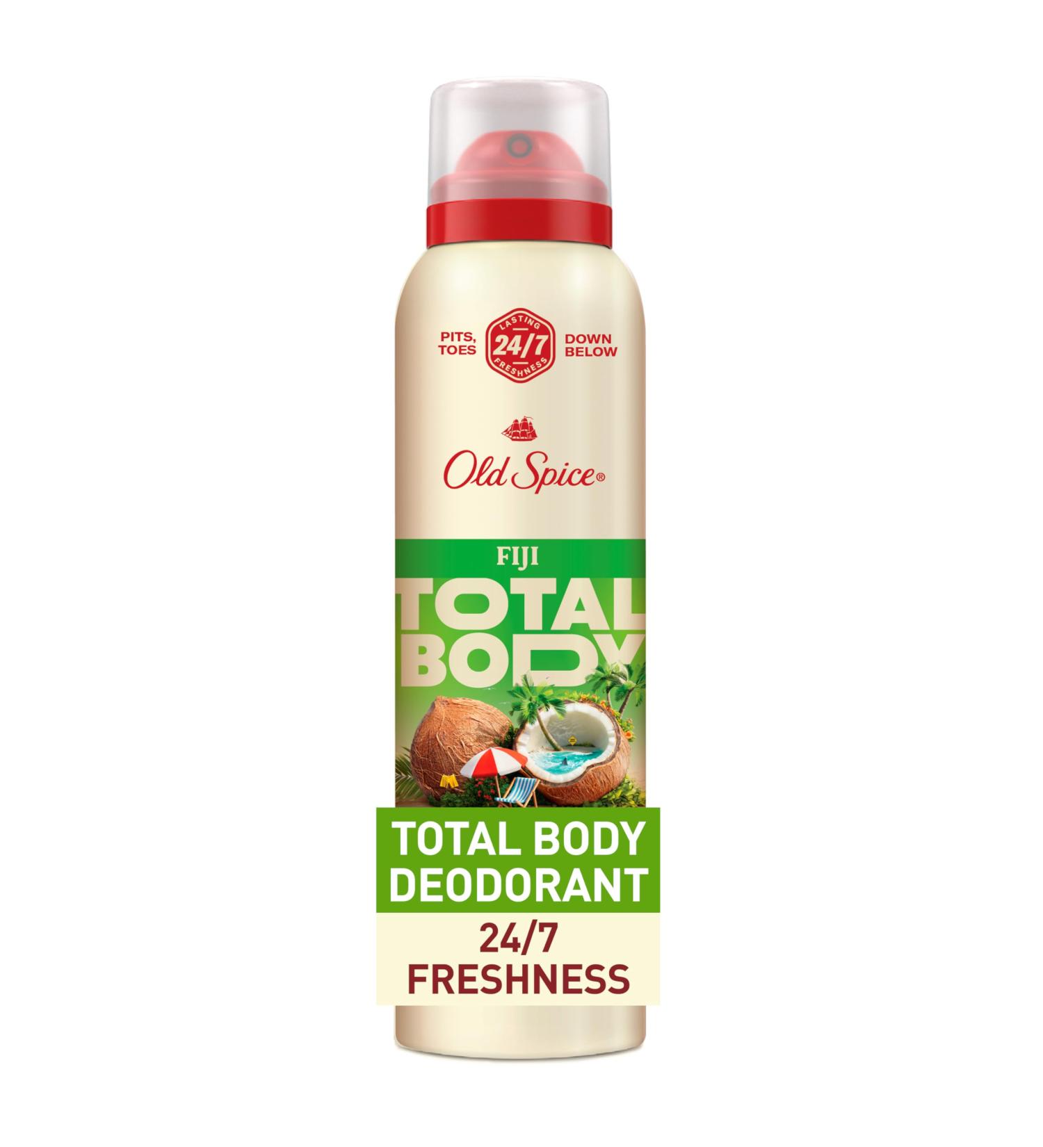 Old Spice Whole Body Deodorant for Men Total Body Deodorant Fiji Scent Aluminum Free Deodorant Spray for 24/7 Freshness // Dermatologist Tested Whole Body Deodorant 3.5 oz - Buy Online on SooperMarket.com