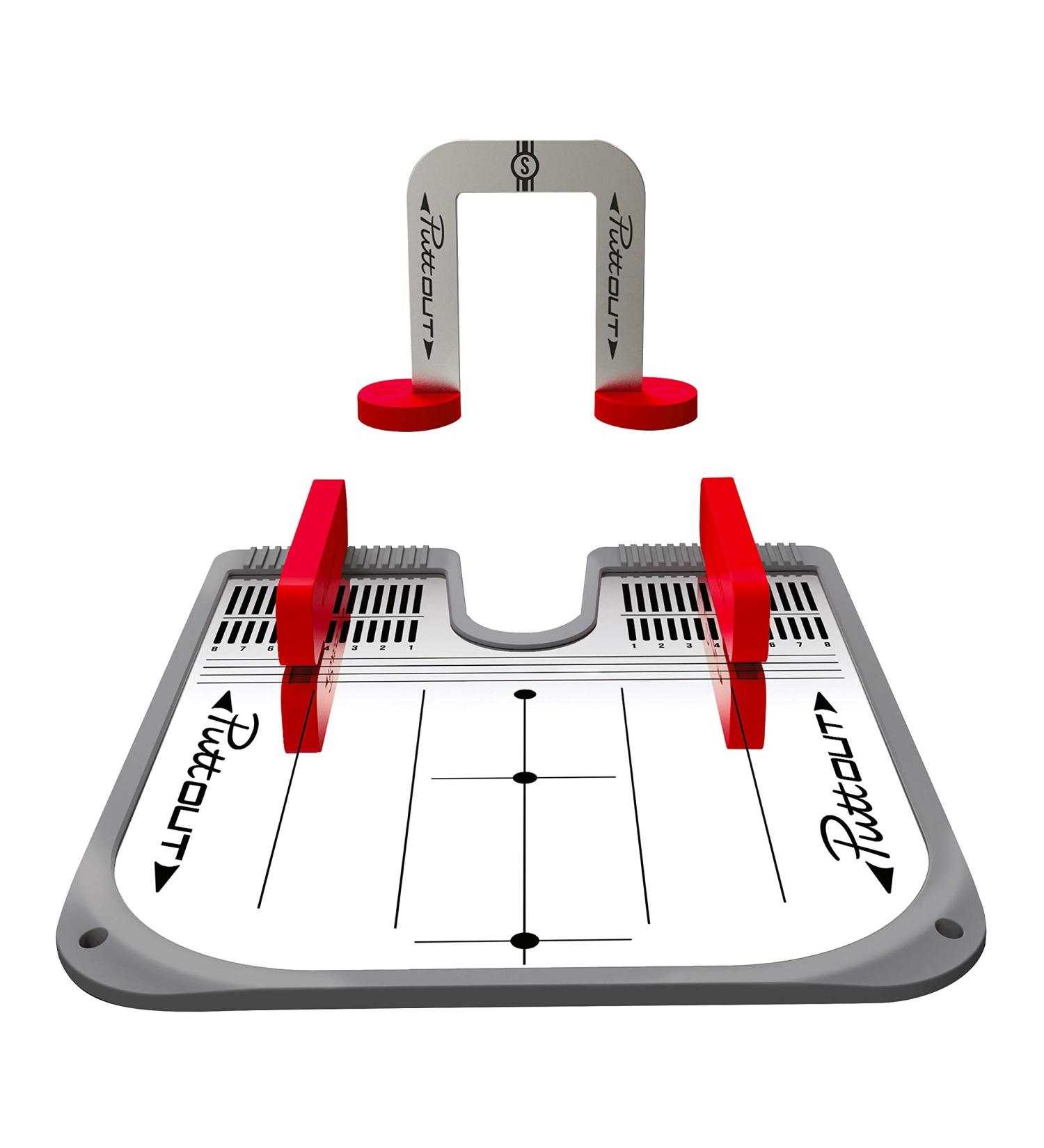 PuttOut Putting Mirror Trainer & Alignment Gate - Red/Gray - Buy Online on SooperMarket.com