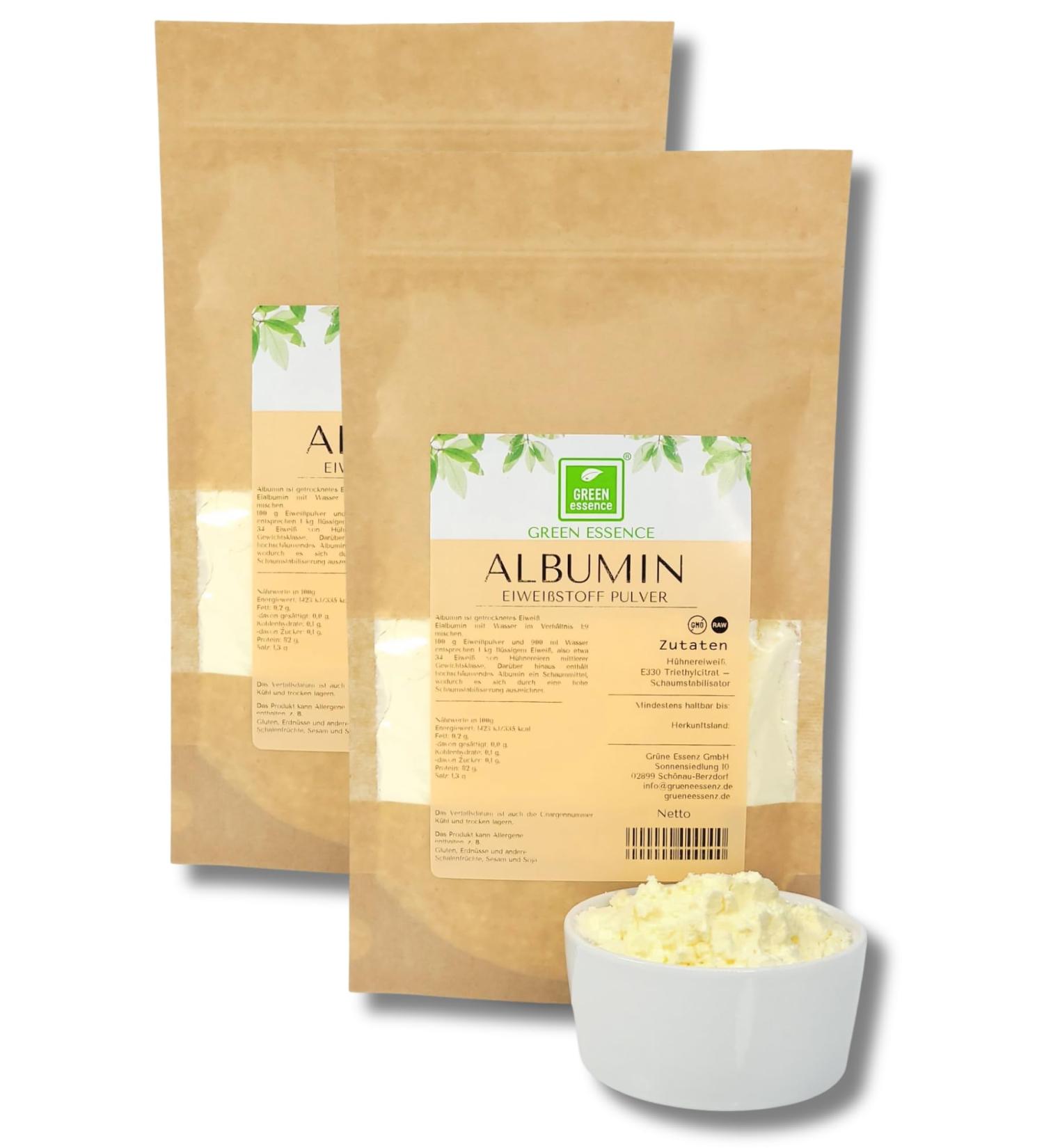 Buy Albumin Powder Protein 1000g - Dried & Pasteurized - Green Essence - Best International Shipping - Buy Online on SooperMarket.com