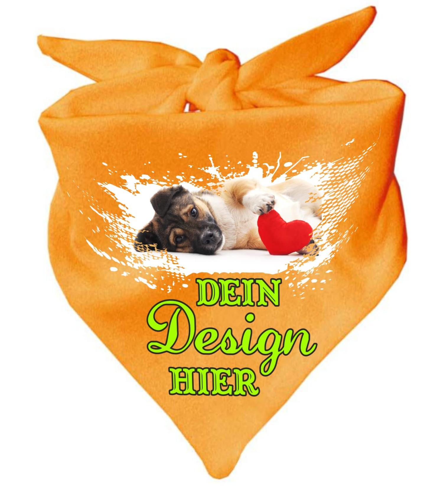 Personalized Little Fratz Dog Triangular Scarf - Yellow (68 cm) - Custom Motif - Buy Online on SooperMarket.com