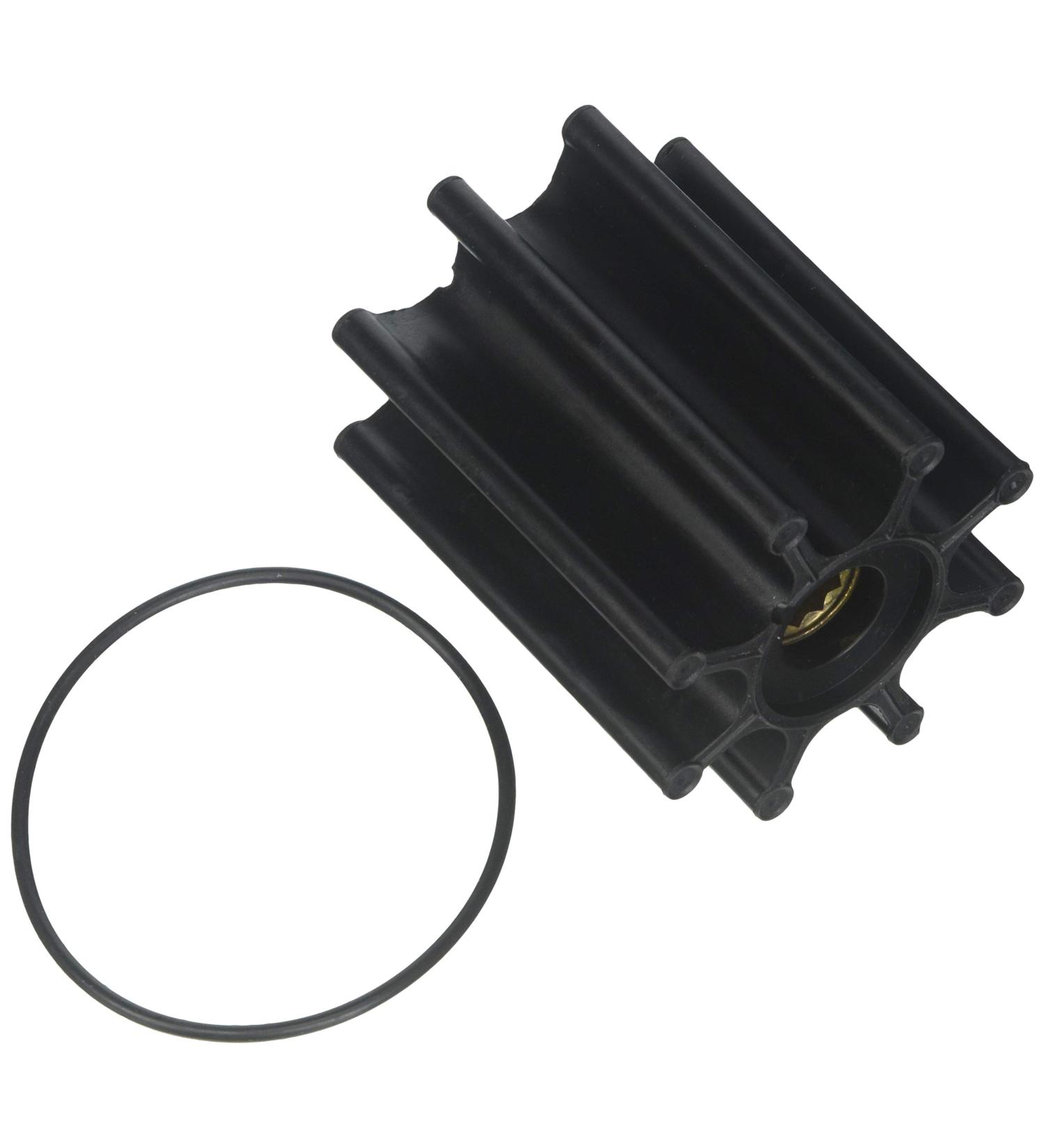 Jabsco 17018-0001-P Neoprene Drive Type 7 - 8 Blade - 2-9/16 Diameter - 3 Width - 5/8 Shaft - Brass Insert - Buy Online on SooperMarket.com