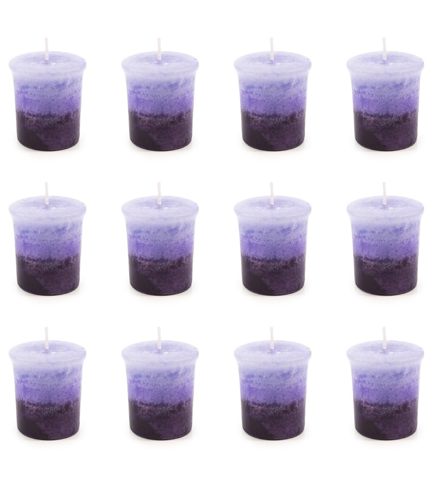 Pajoma Lavender Votive Candles - Set of 12 | 55g | Premium Marble Design | 17 Hours Burn Time | Perfect for Home & Gifts - Buy Online on SooperMarket.com