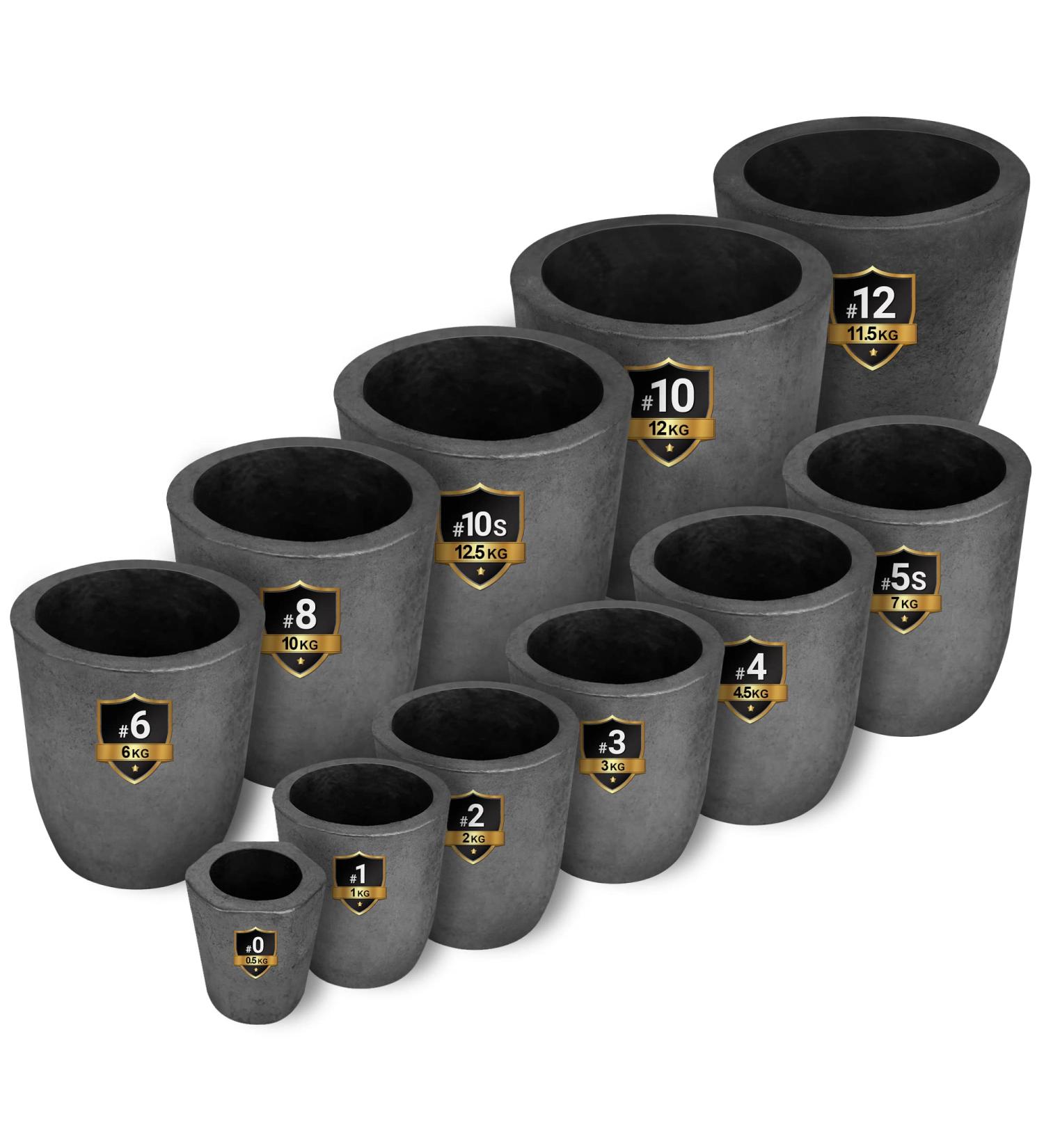 Gongyi #1 Clay Graphite Crucible 2.2lbs-1kg for Metal Melting Casting - Gold Silver Copper Brass Aluminum - Buy Online on SooperMarket.com
