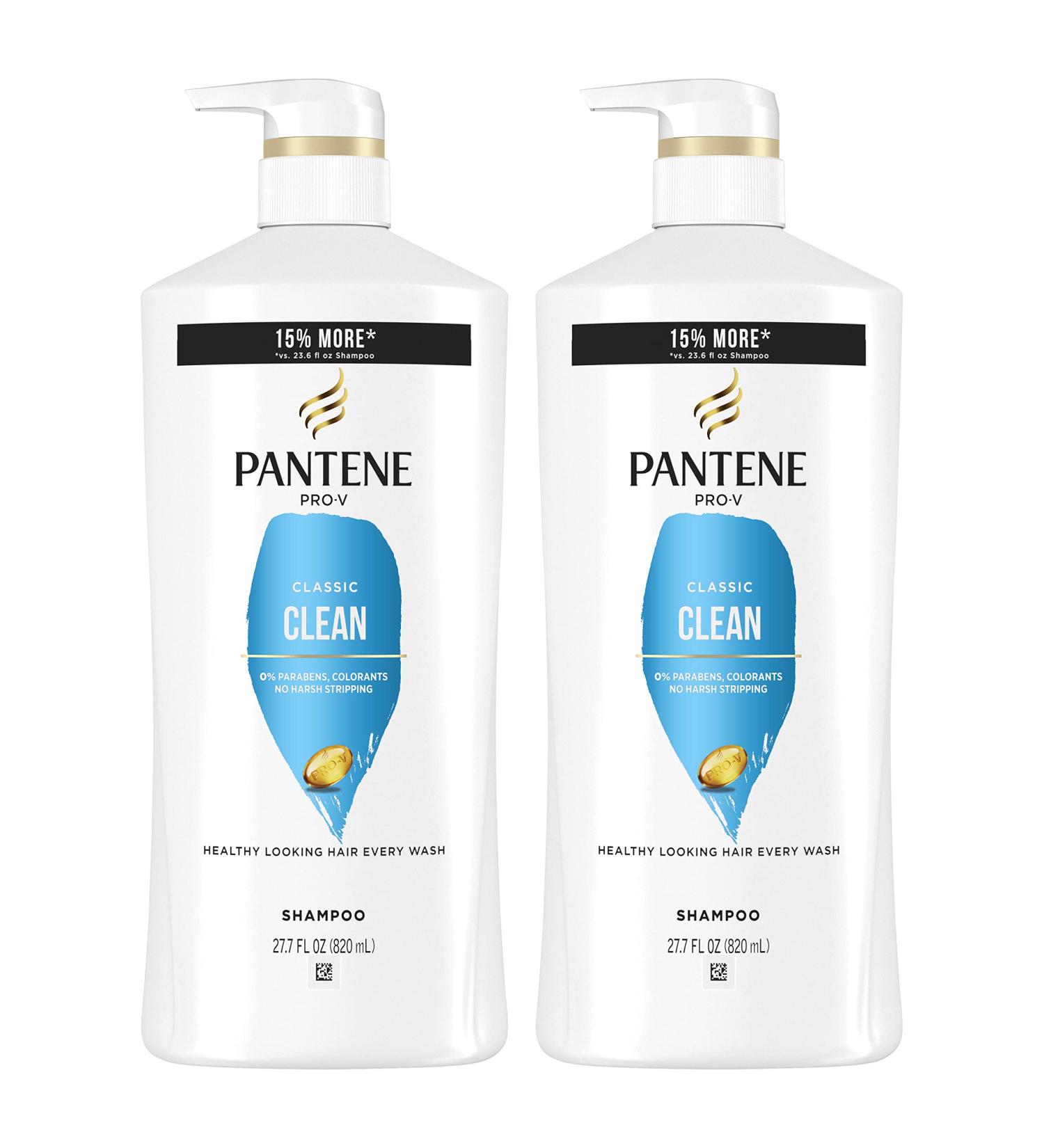 Pantene Classic Clean Shampoo Twin Pack with Hair Treatment - 55.9 fl oz (NEW Version) - Buy Online on SooperMarket.com