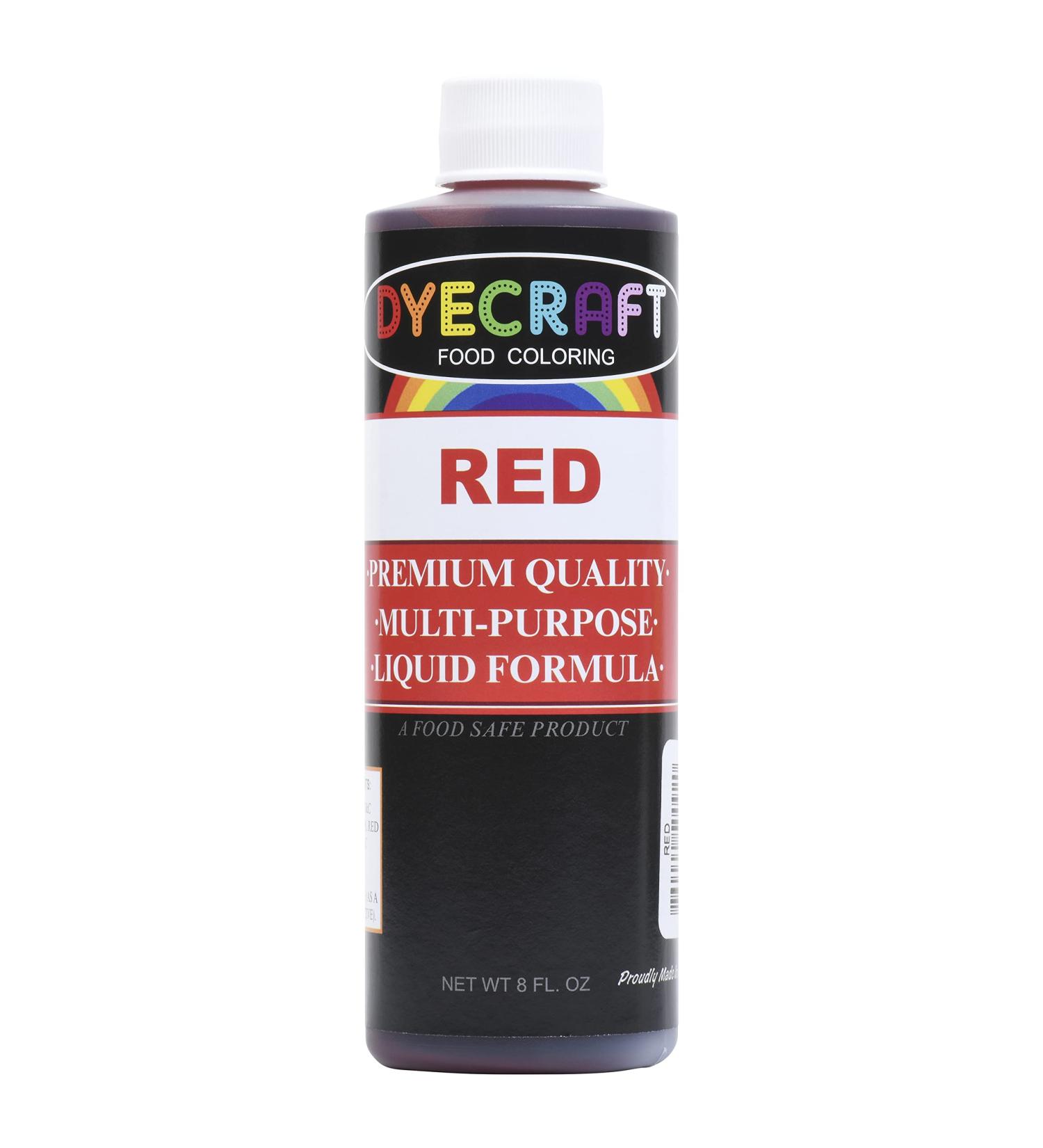 DyeCraft Red Food Coloring (8 oz) - Odorless & Tasteless Edible Dye for Baking, Cooking, Arts & Crafts - Buy Online on SooperMarket.com