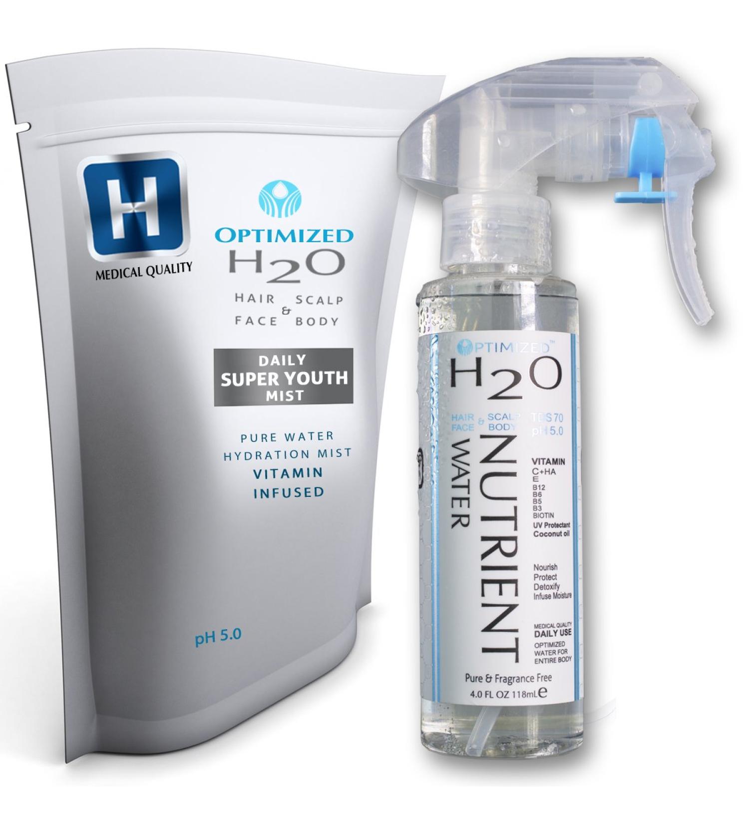 Maximum Strength Anti-Aging Hydrating Mist for Hair, Face & Skin | Vitamin C Toner + Hyaluronic Acid Serum by Stanford Ph.D Doctor | Multi-Bond Coconut Oil, Sunflower & Sea Buckthorn - Buy Online on SooperMarket.com