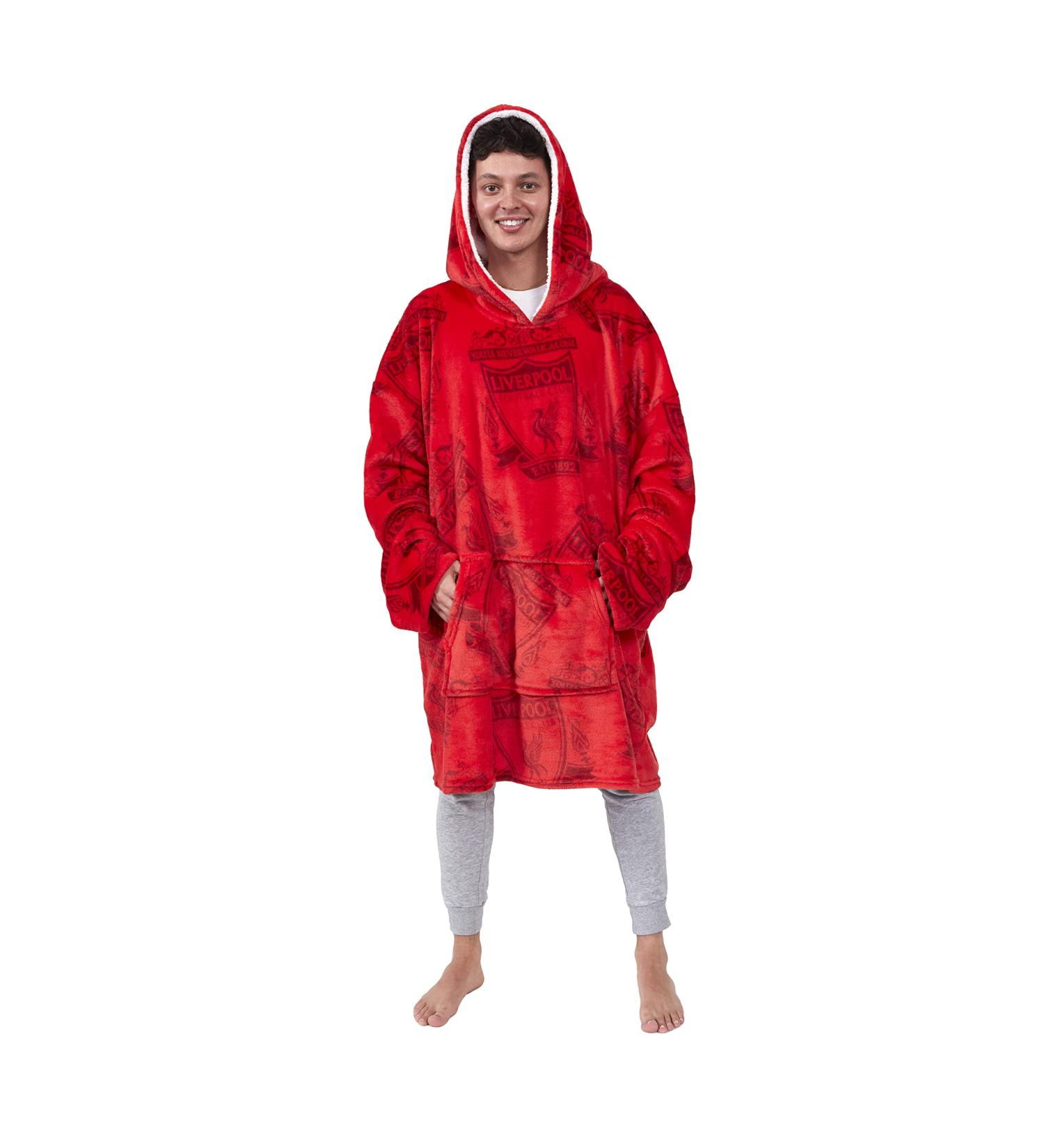 Official Liverpool FC Adult Fleece Poncho Hooded Blanket - Coco Moon Super Soft Changing Robe - Buy Online on SooperMarket.com