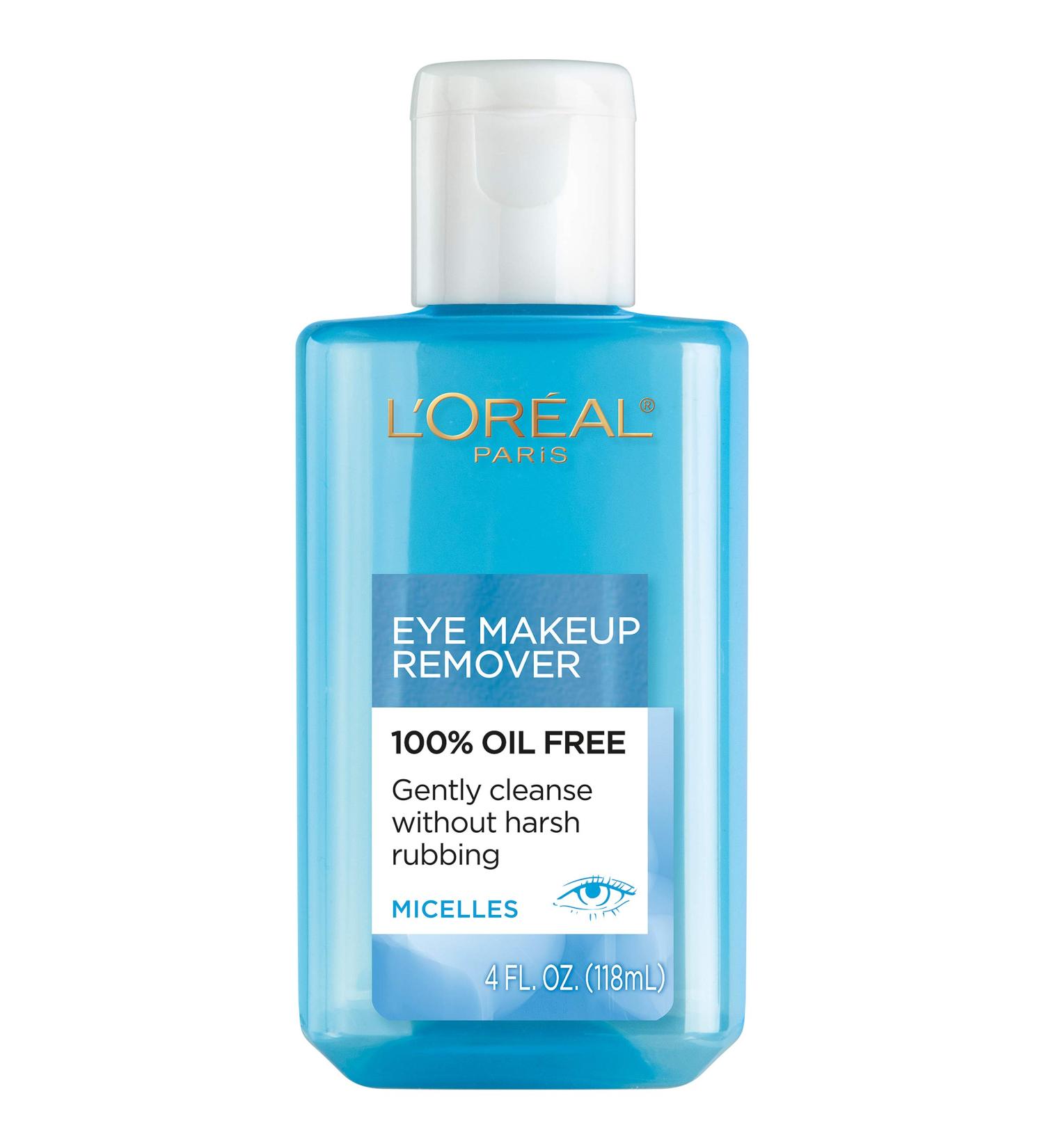 L'Oreal Paris Skincare Dermo-Expertise Oil-Free Eye Makeup Remover - Gentle & Effective 4 fl. oz for Clean Refreshing Eye Care - Buy Online on SooperMarket.com