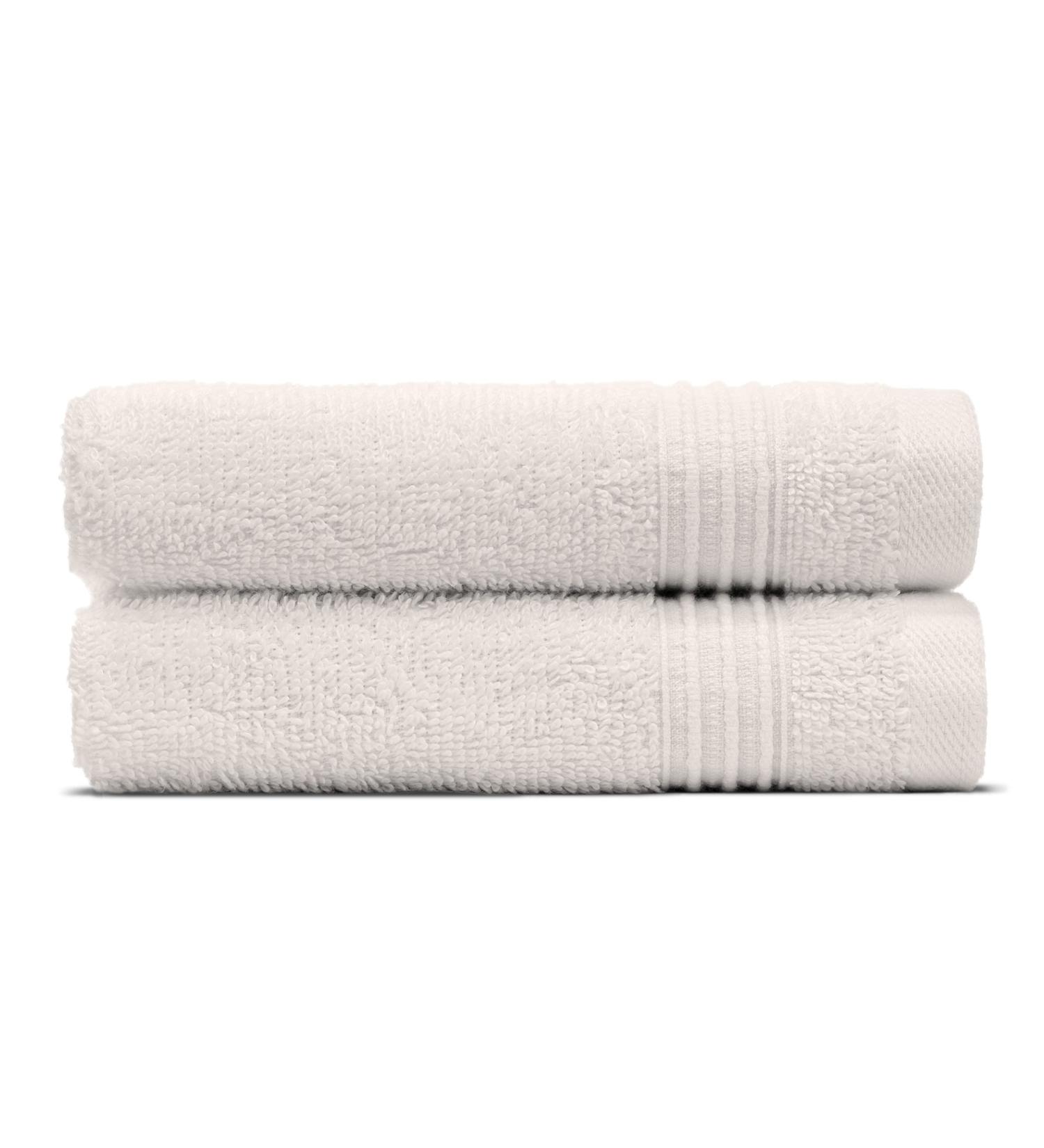 2-Pack Essential Cotton Washcloth Towel Set - Ultra Soft & Absorbent - Luxury Plush Towel for Bathroom & Kitchen - Ivory & Beige - Buy Online on SooperMarket.com